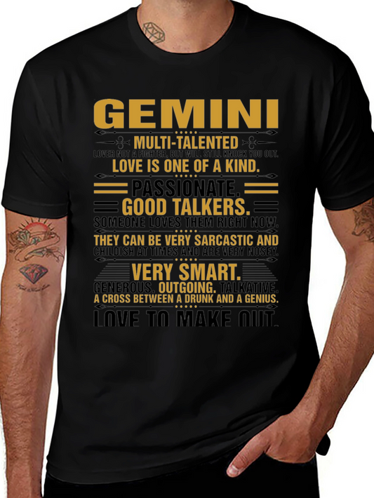 Gemini Zodiac Sign Graphic T-Shirt