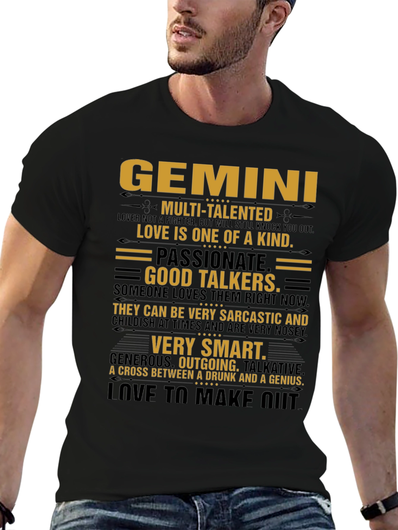 Gemini Zodiac Sign Graphic T-Shirt