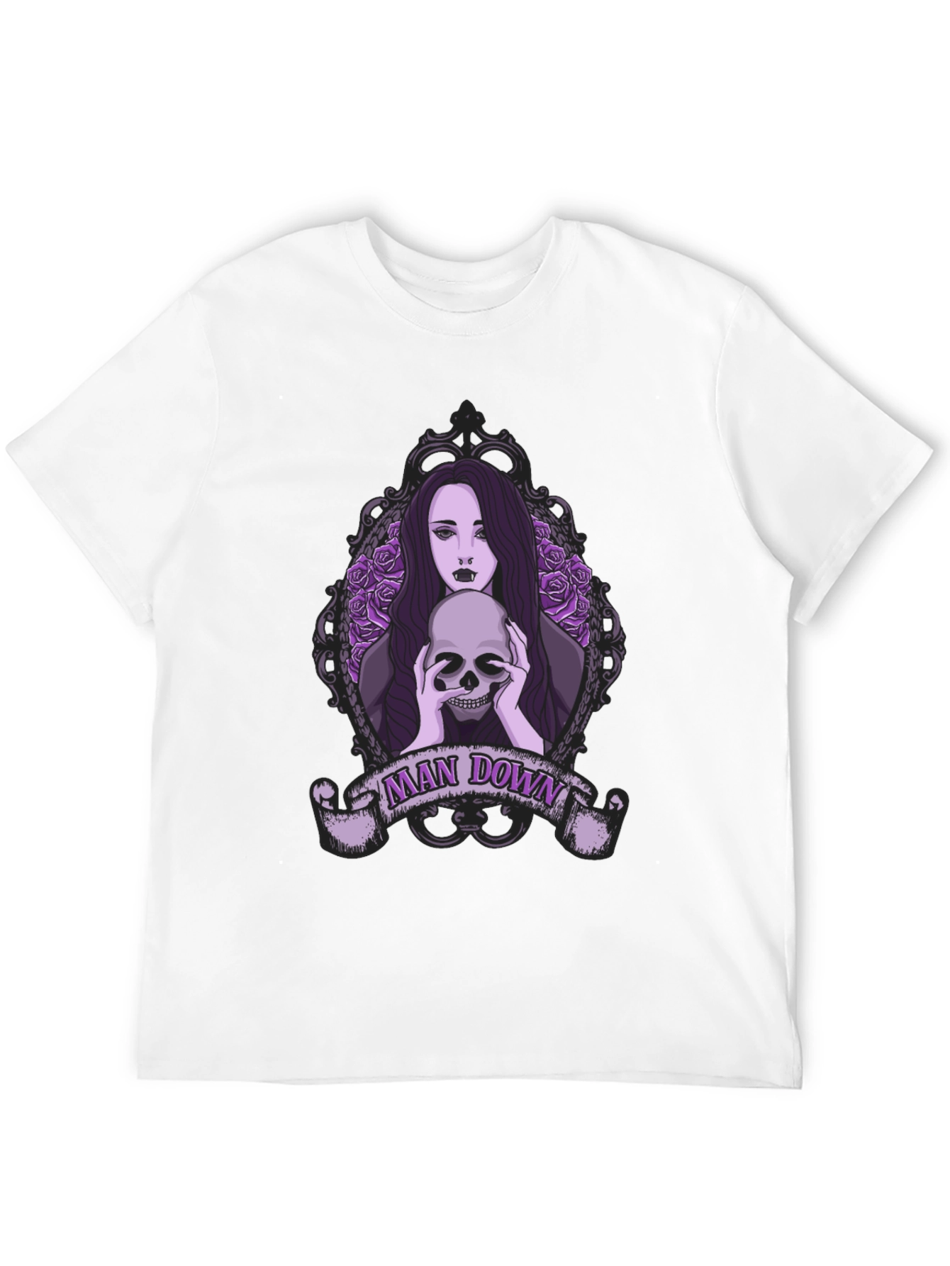Man Down Skull Graphic T-Shirt