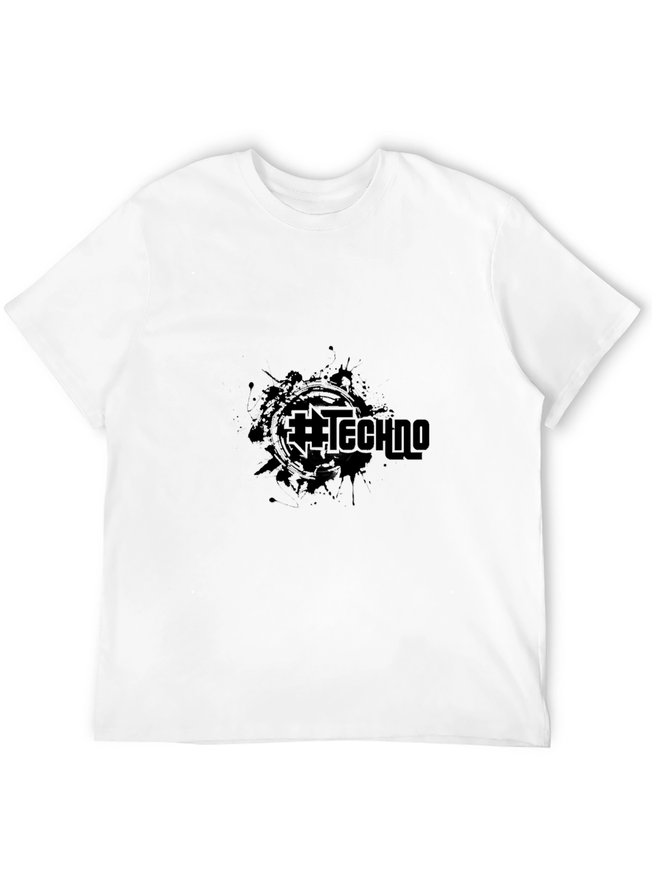 Graphic Black Tee - #Techno Design