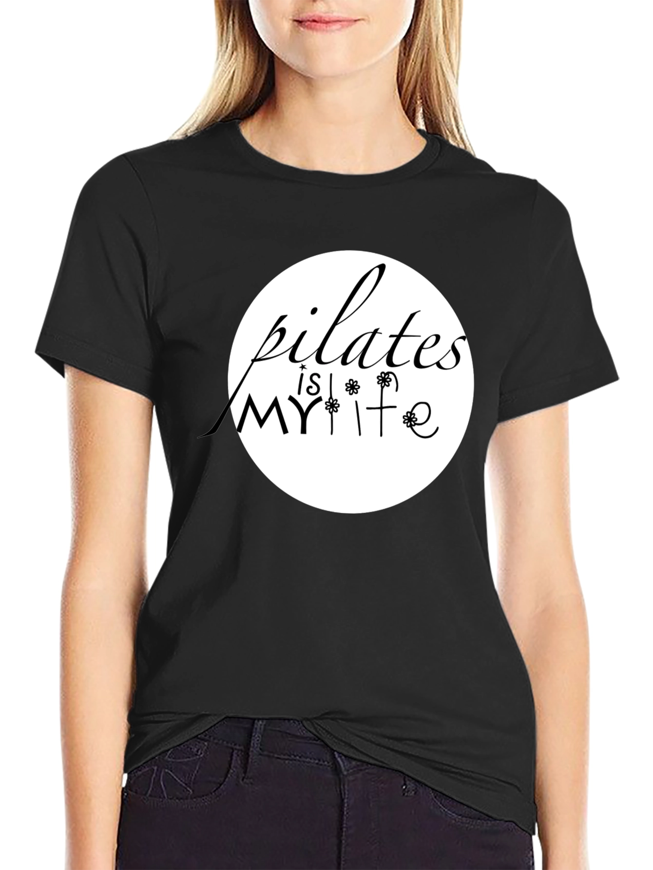 Pilates is My Life Graphic Tee - Black