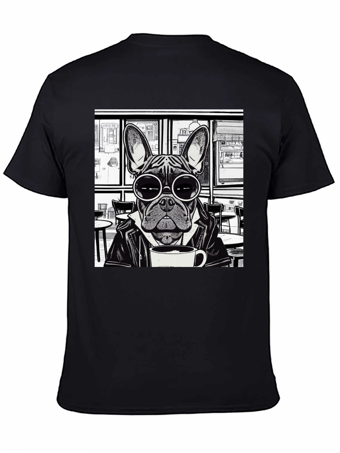 Cool Dog T-Shirt - Frenchie Coffee Lover