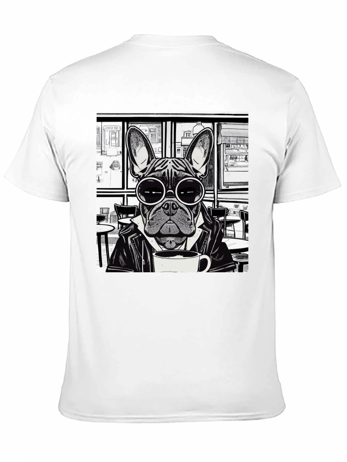 Cool Dog T-Shirt - Frenchie Coffee Lover