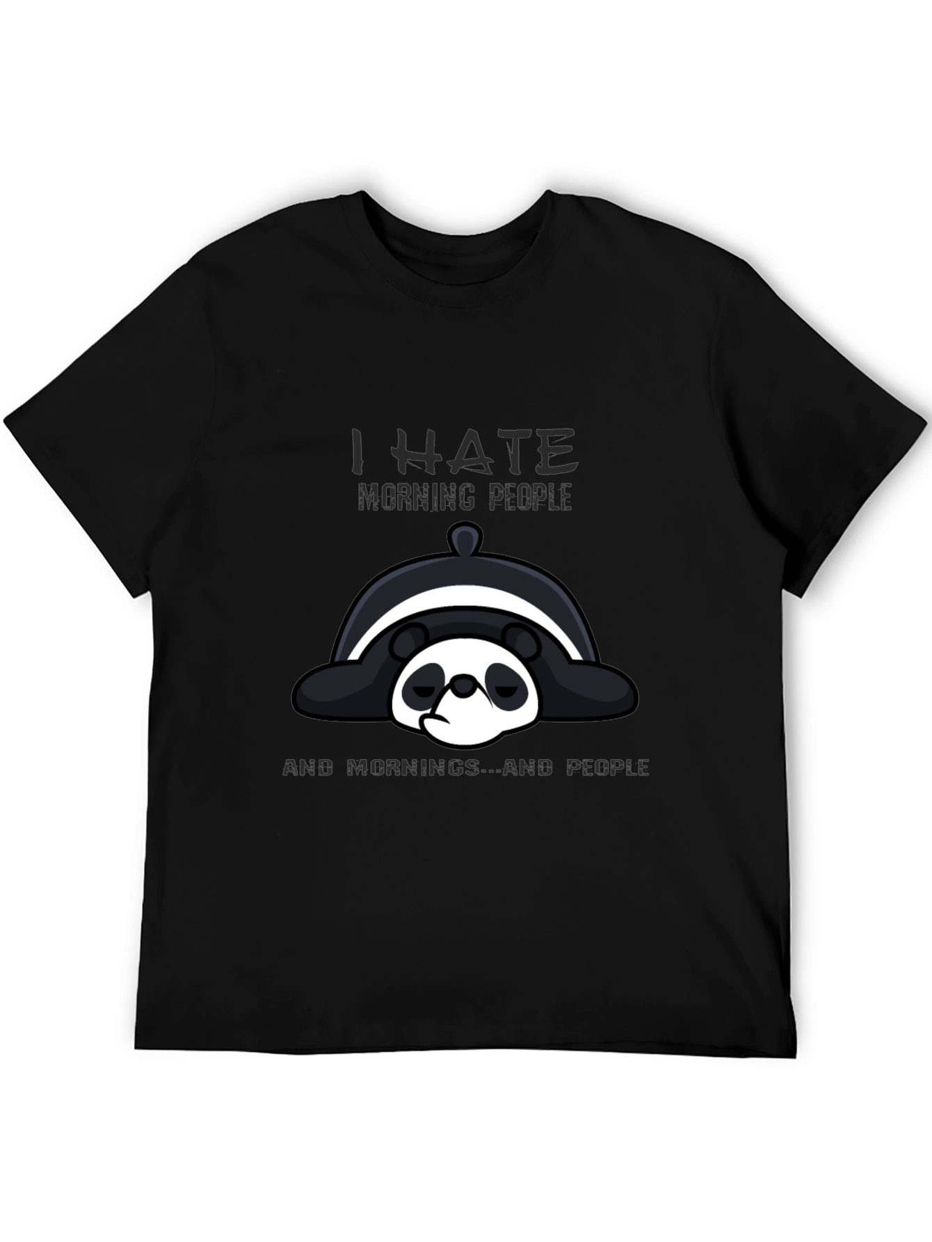 I Hate Morning People Panda Graphic Tee