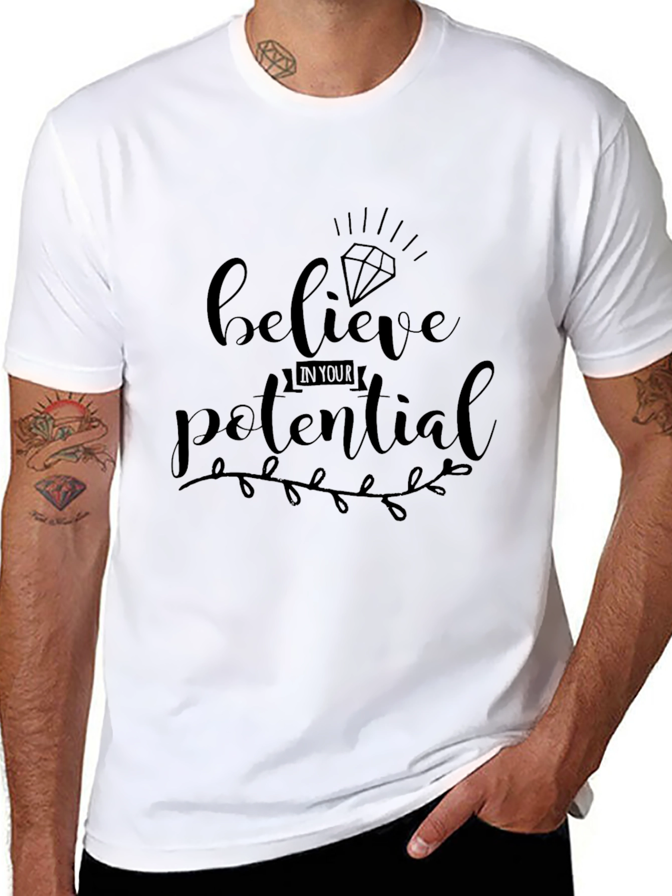 Believe In Your Potential Black Tee