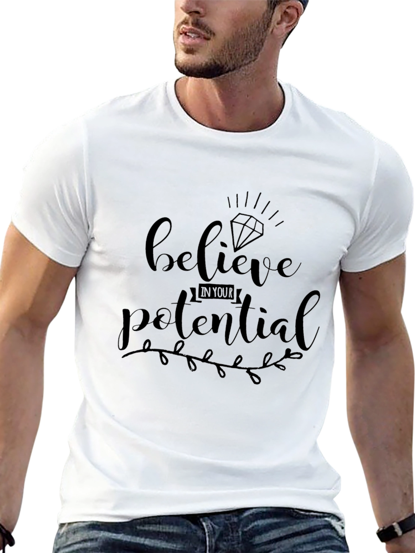 Believe In Your Potential Black Tee