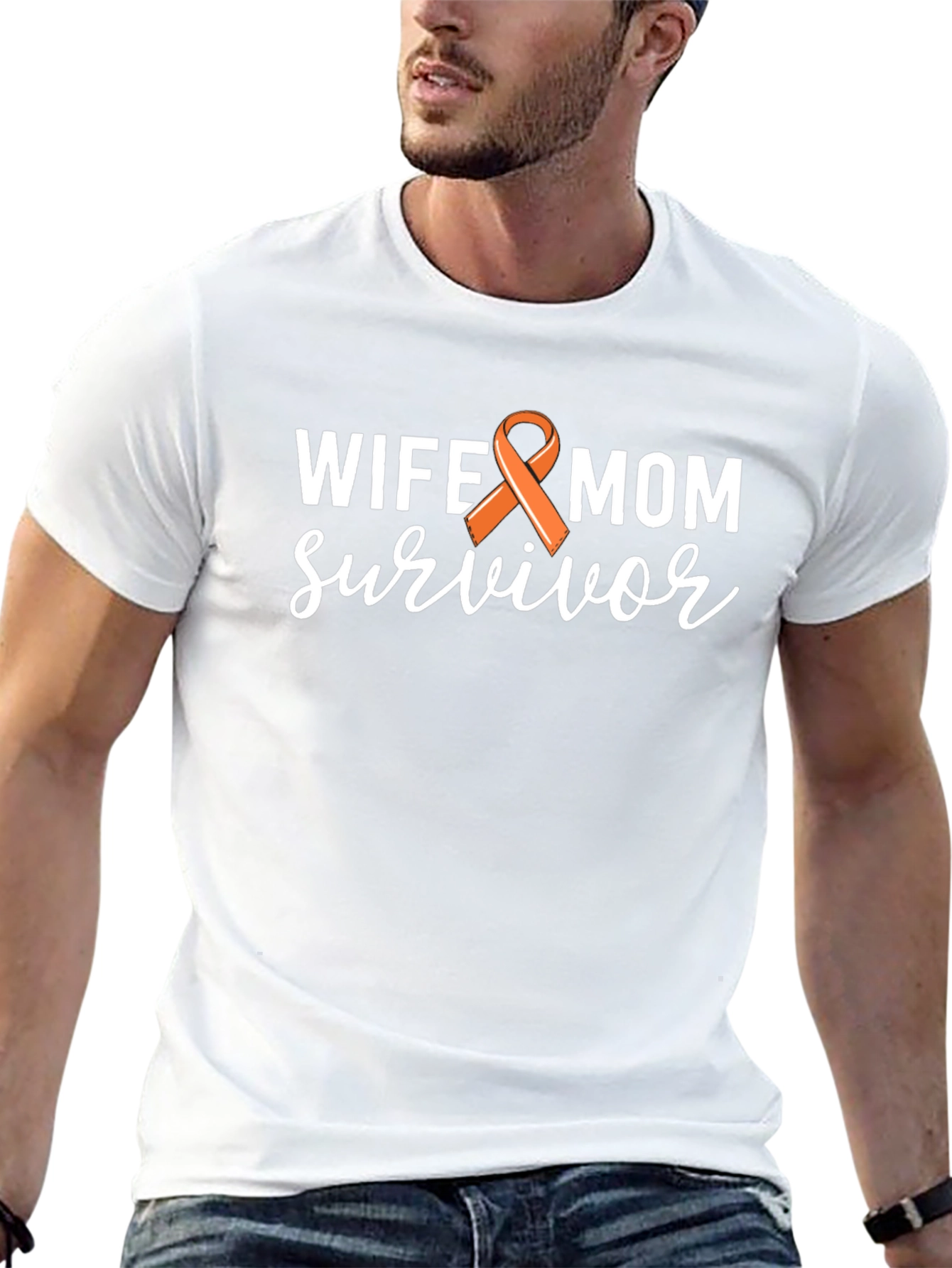 Wife Mom Survivor T-Shirt - Uterine Cancer Awareness