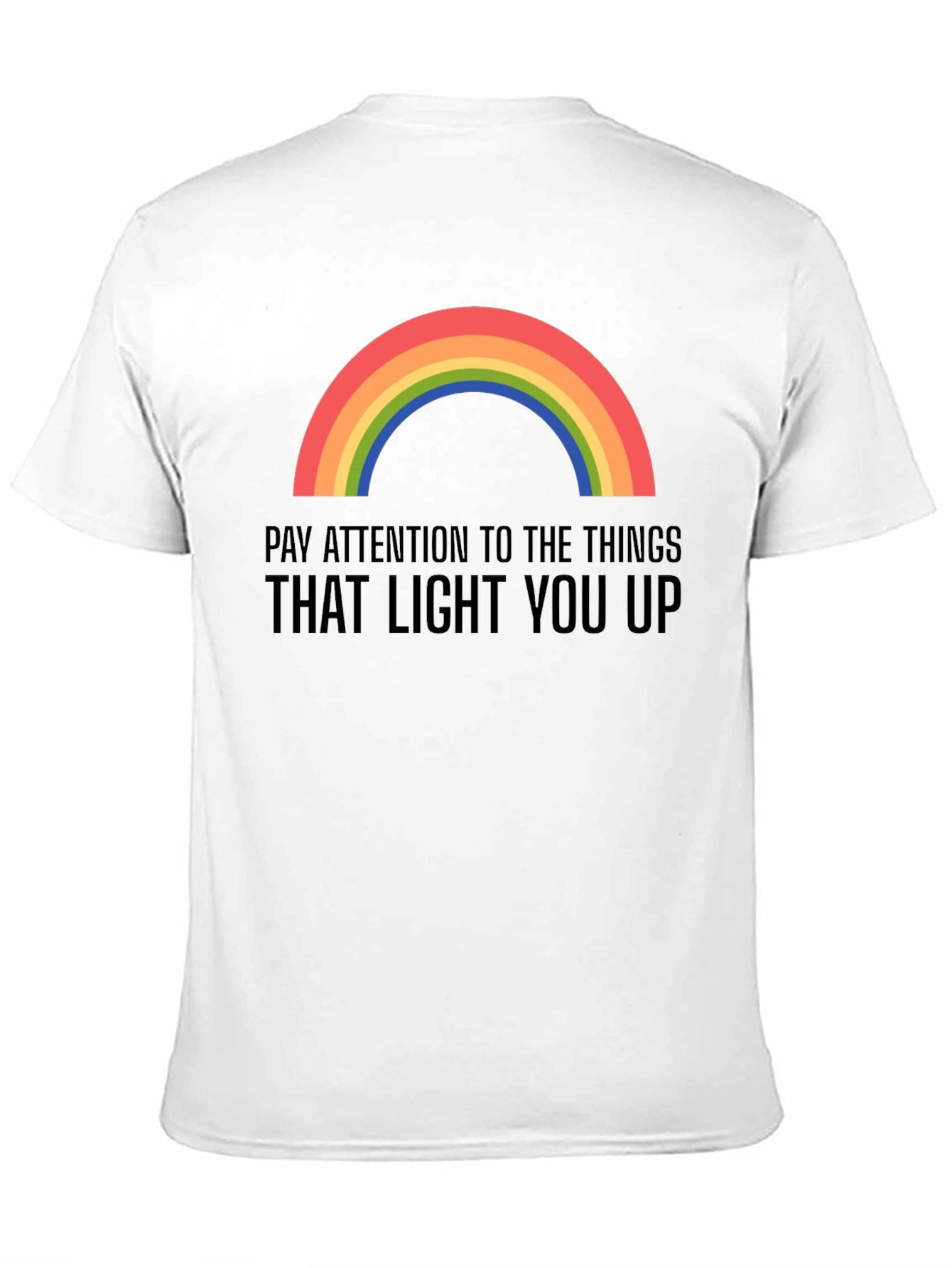 Rainbow Light Up Graphic Tee - Black