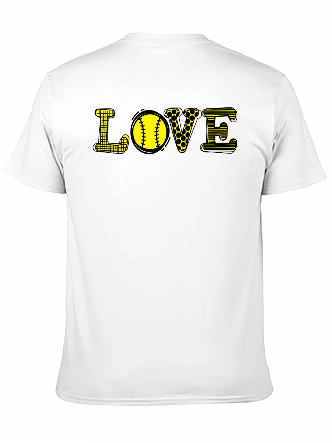 Love Softball Graphic T-Shirt - Black
