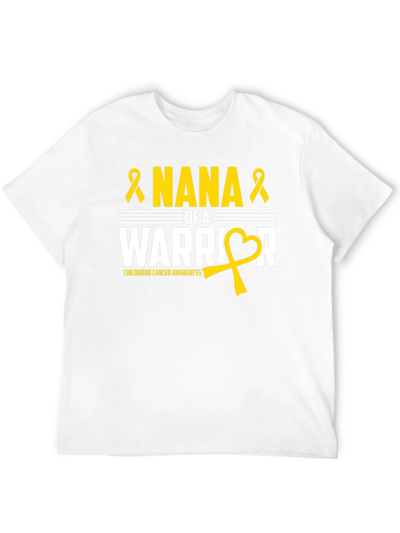 Nana of a Warrior Childhood Cancer Awareness T-Shirt