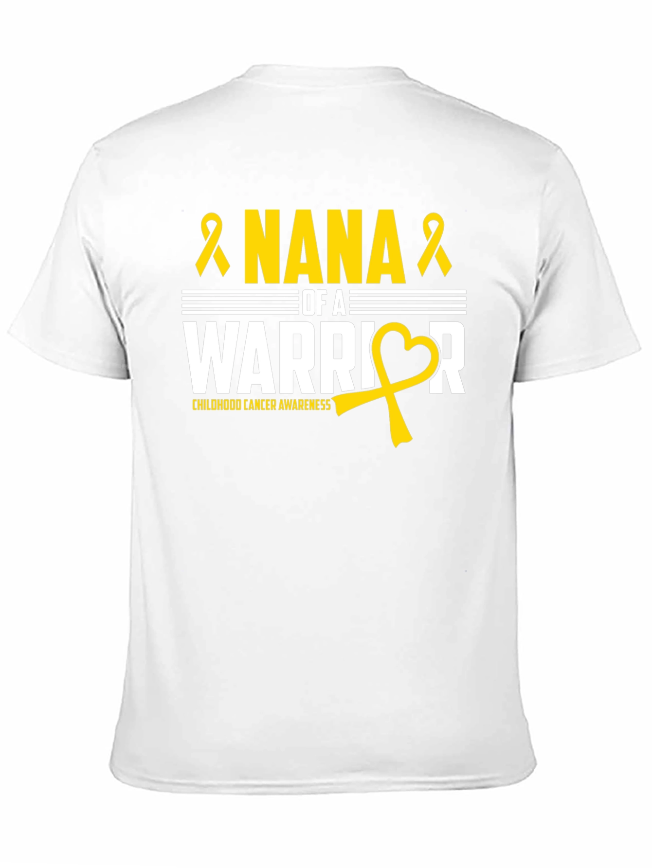 Nana of a Warrior Childhood Cancer Awareness T-Shirt