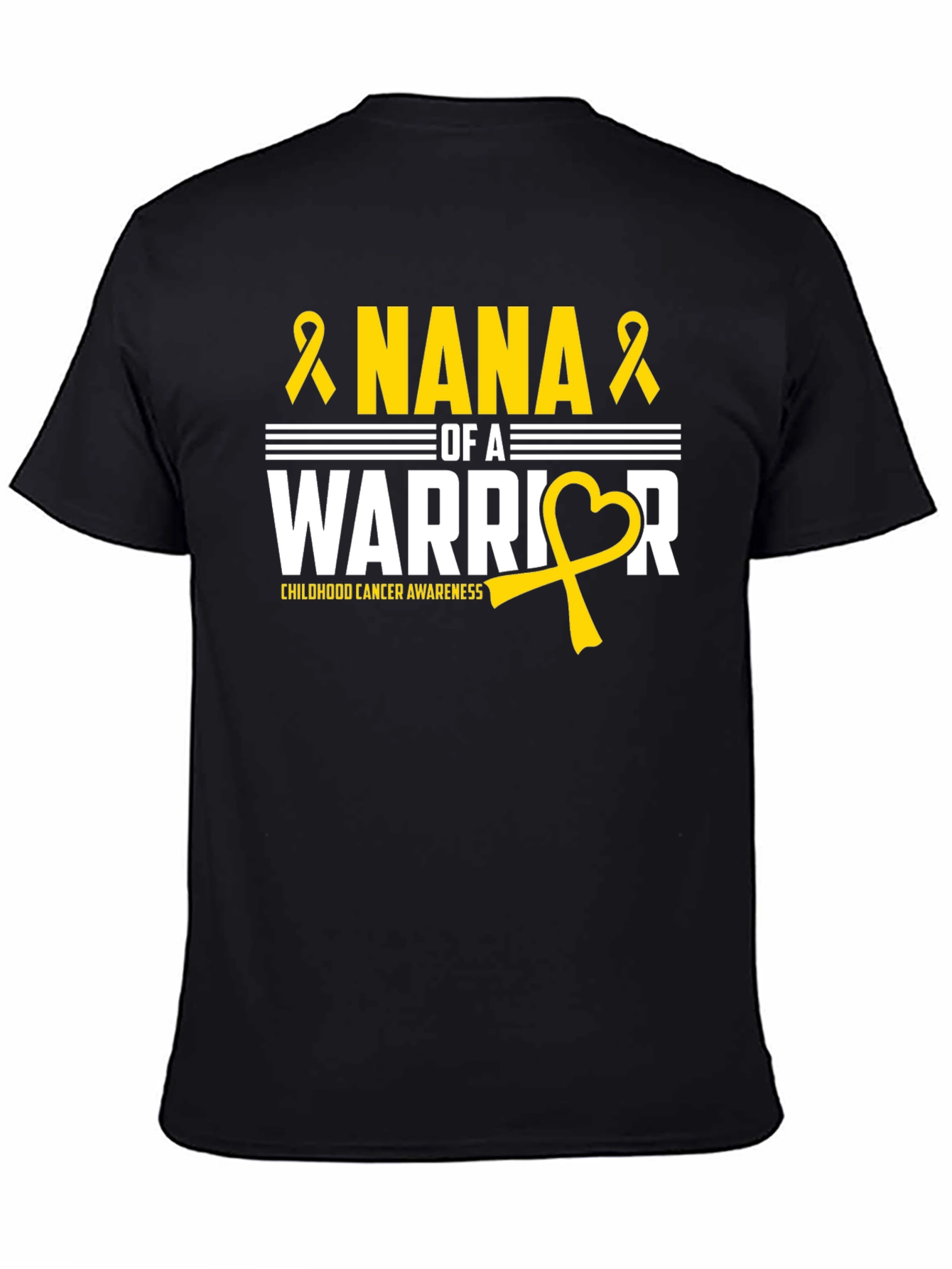 Nana of a Warrior Childhood Cancer Awareness T-Shirt