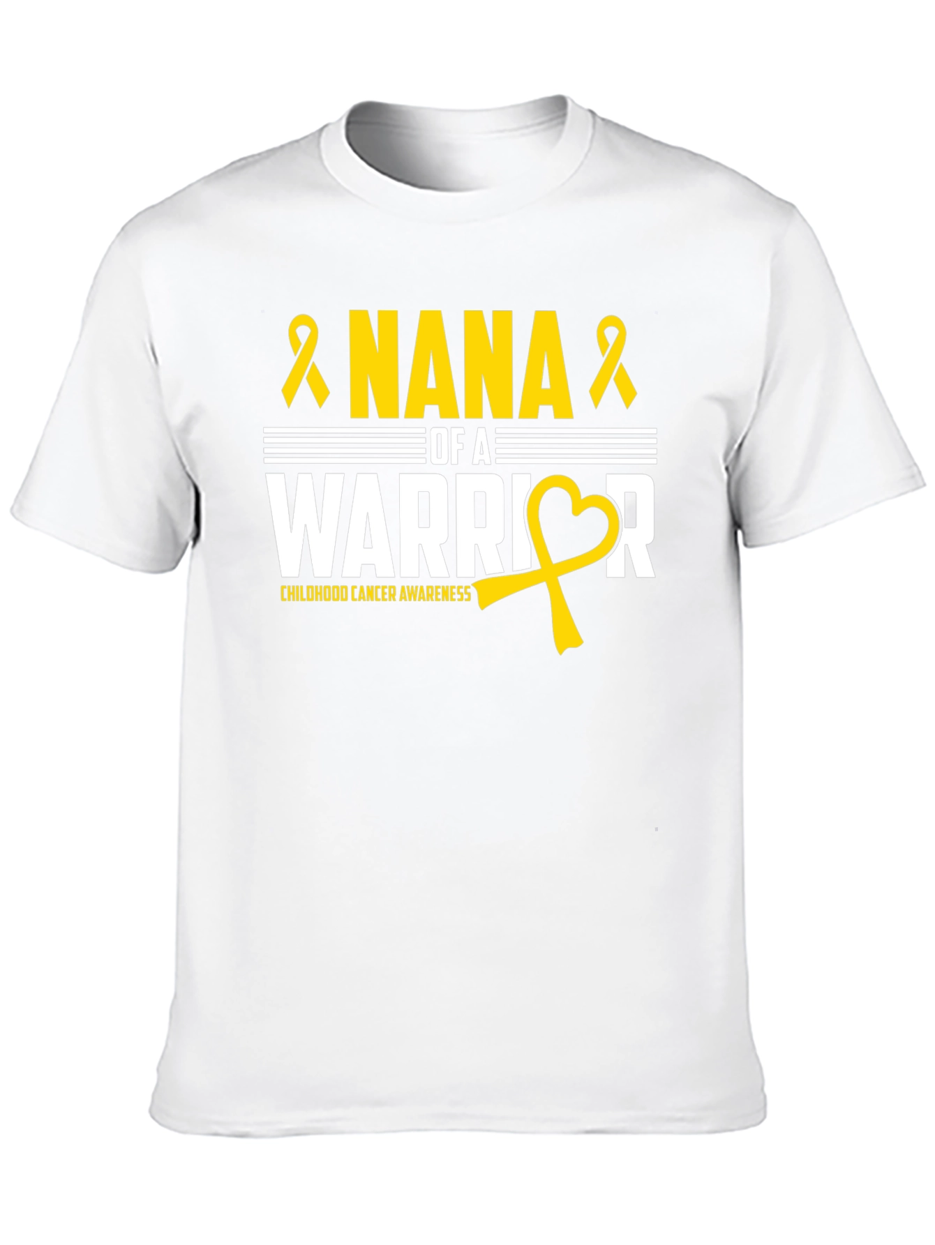 Nana of a Warrior Childhood Cancer Awareness T-Shirt