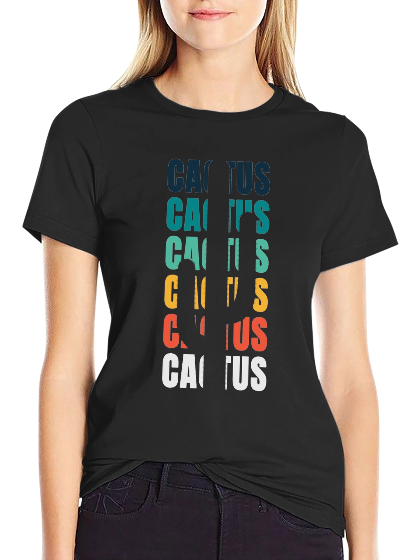 Retro Cactus T-Shirt - Desert Vibes