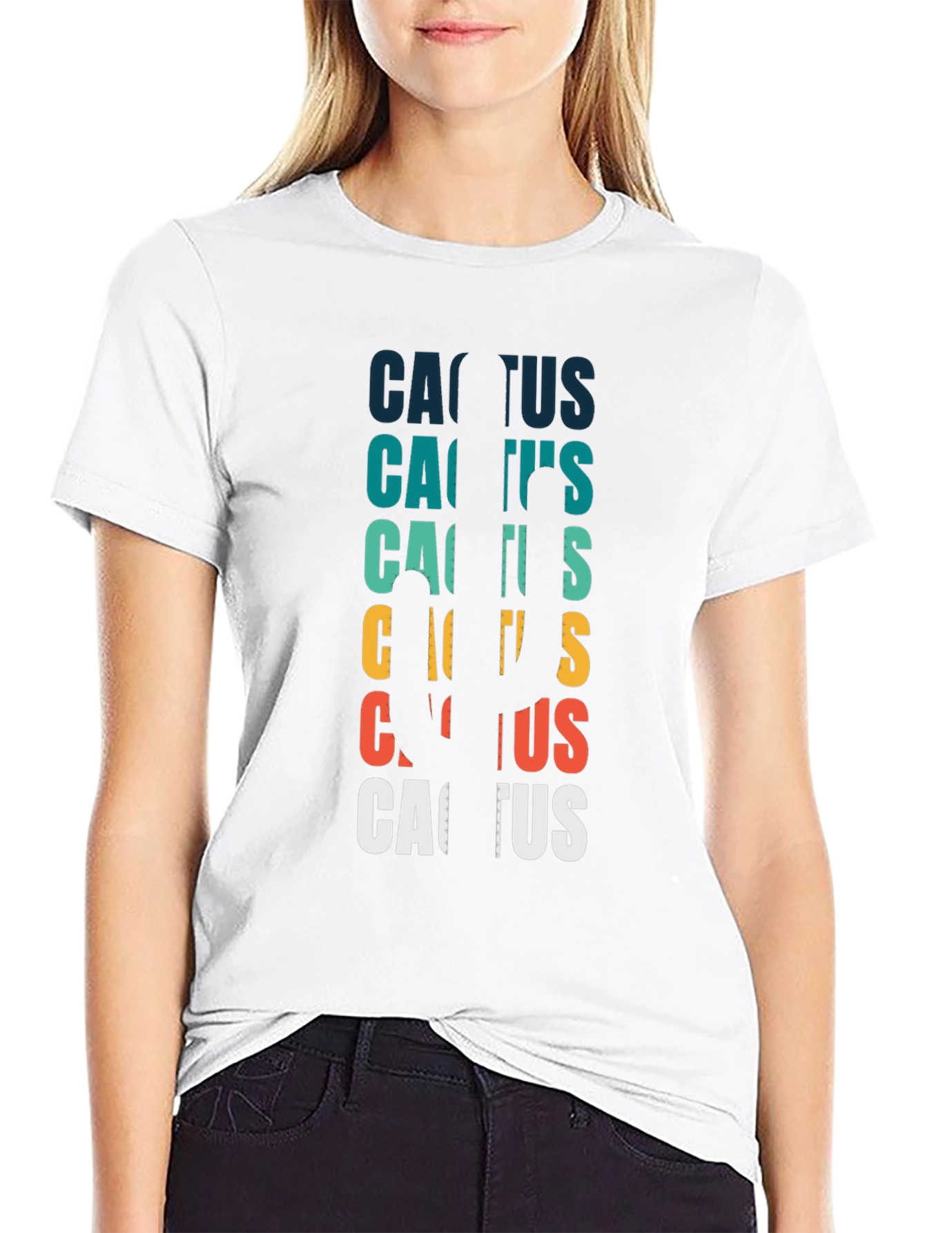 Retro Cactus T-Shirt - Desert Vibes