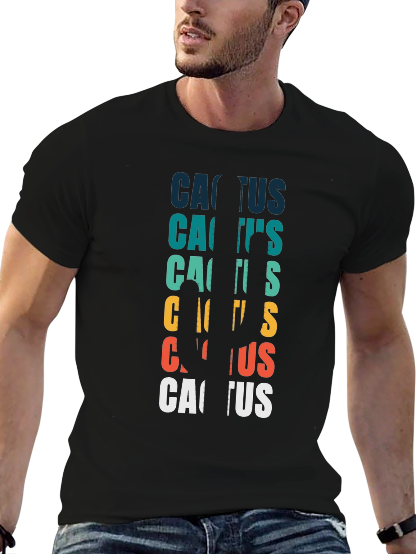 Retro Cactus T-Shirt - Desert Vibes