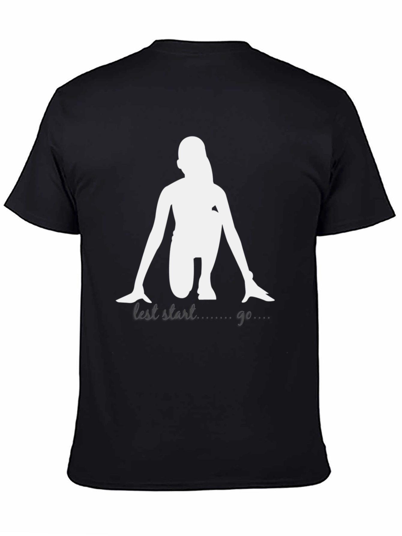 Sprint Start Graphic Tee - Black Cotton T-Shirt