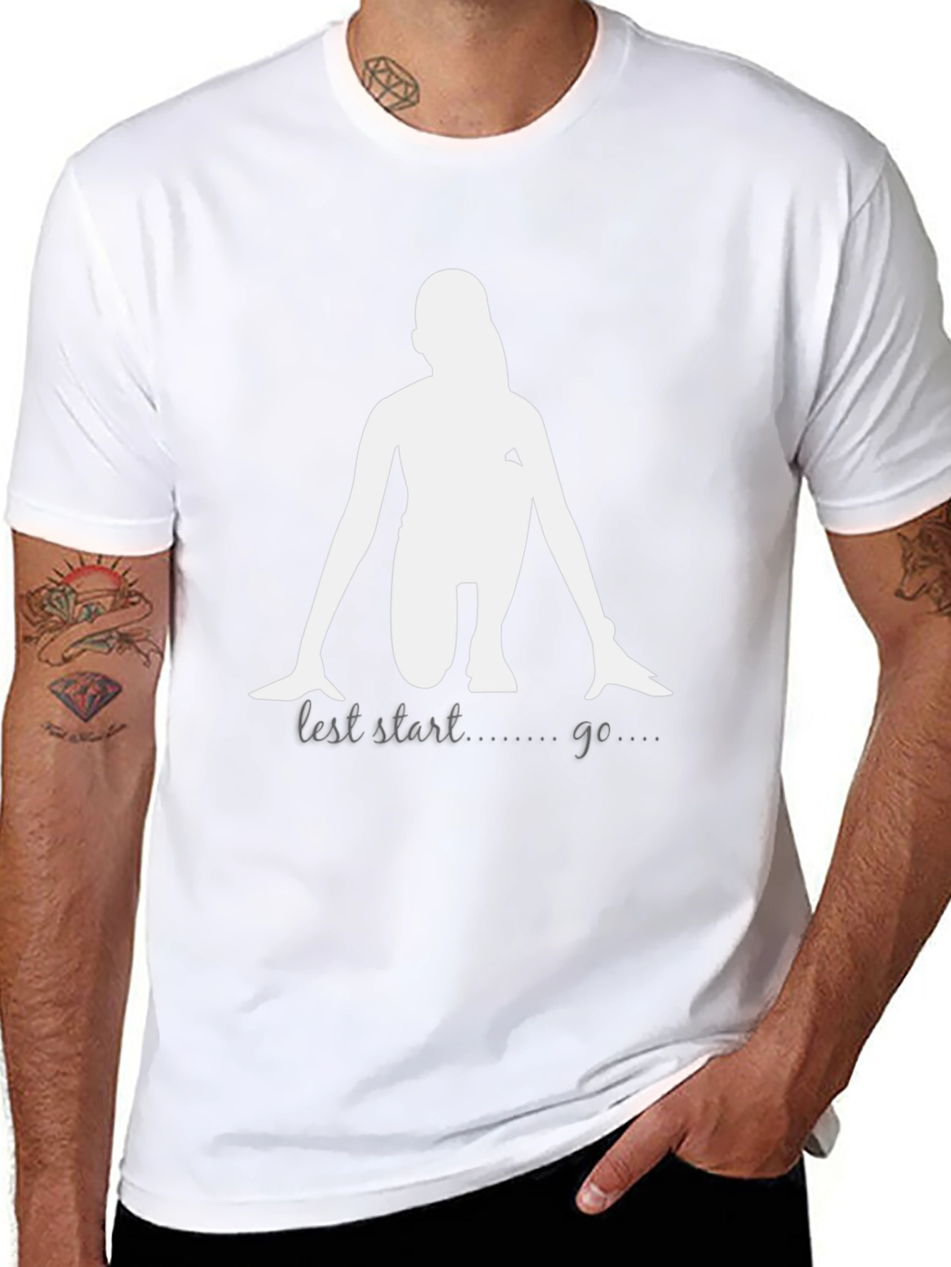 Sprint Start Graphic Tee - Black Cotton T-Shirt