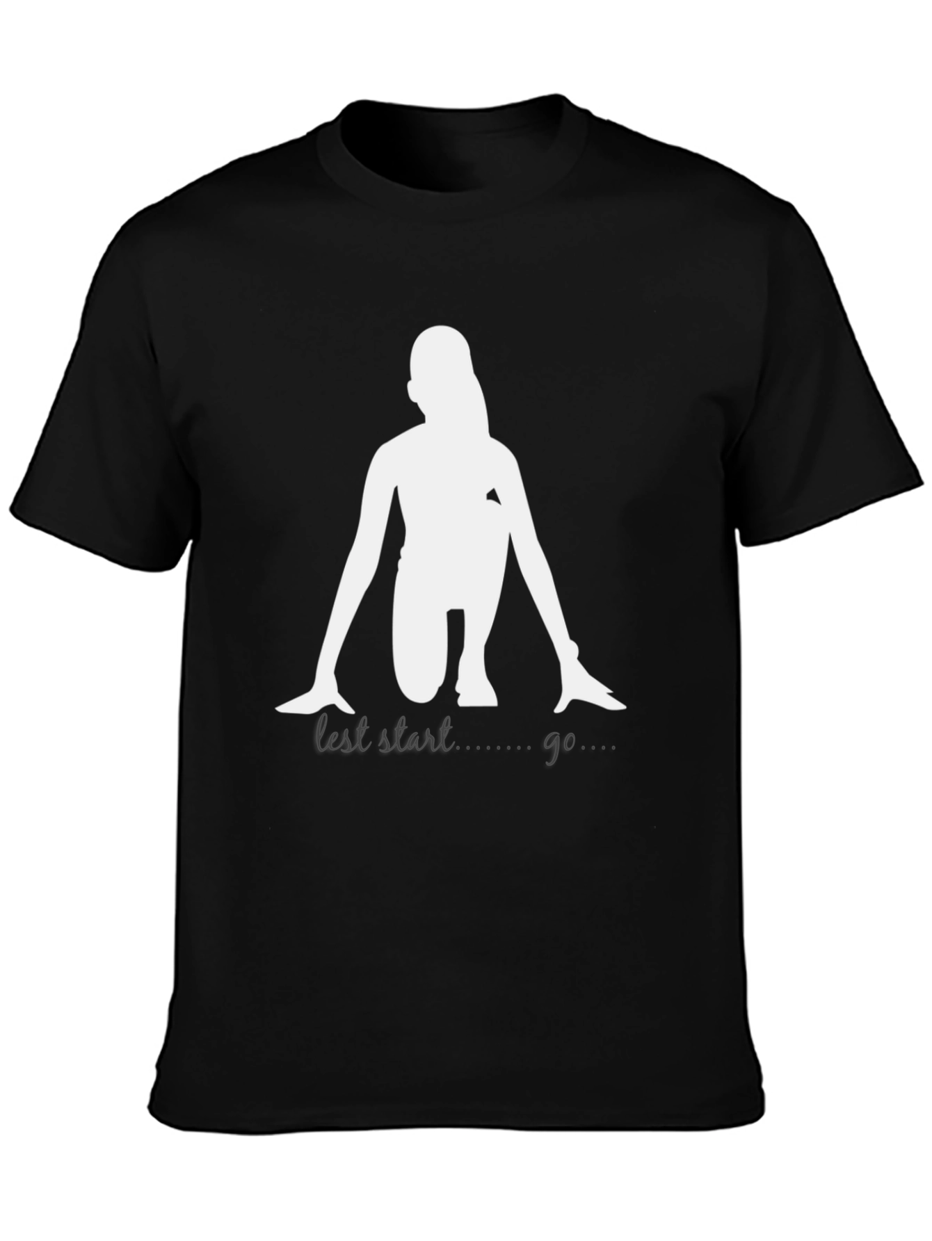 Sprint Start Graphic Tee - Black Cotton T-Shirt