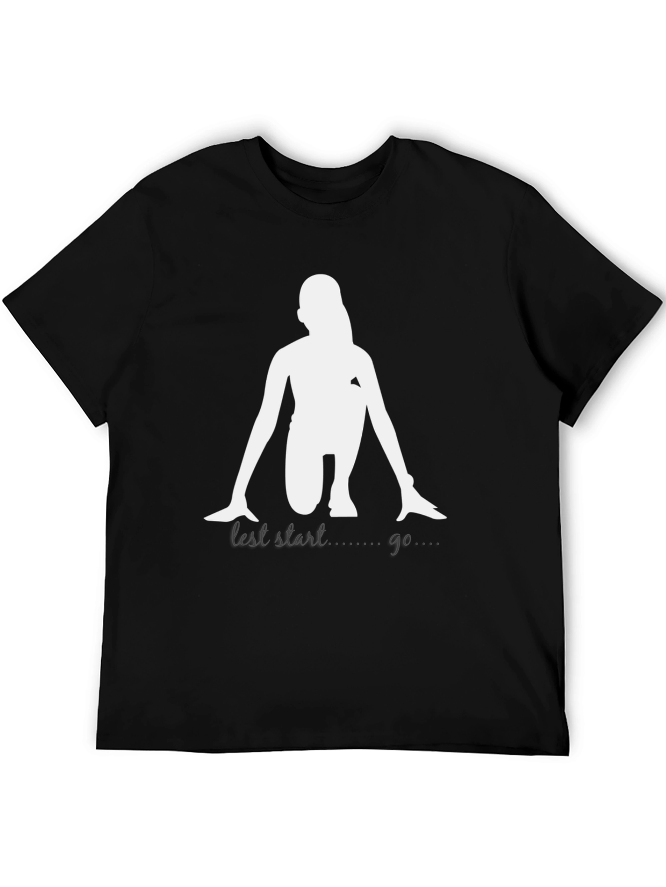 Sprint Start Graphic Tee - Black Cotton T-Shirt
