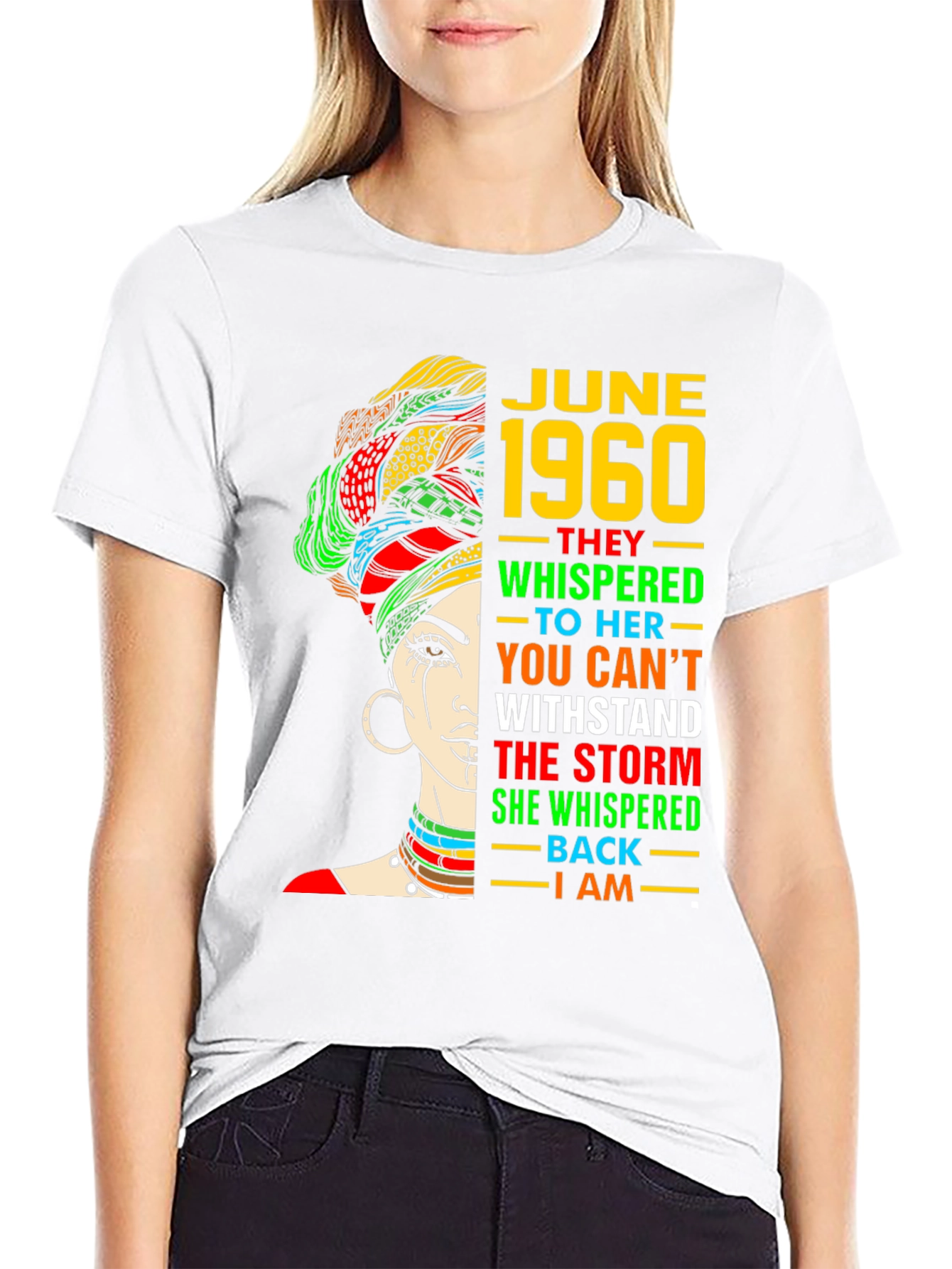 June 1960 Birthday T-Shirt - Black Pride