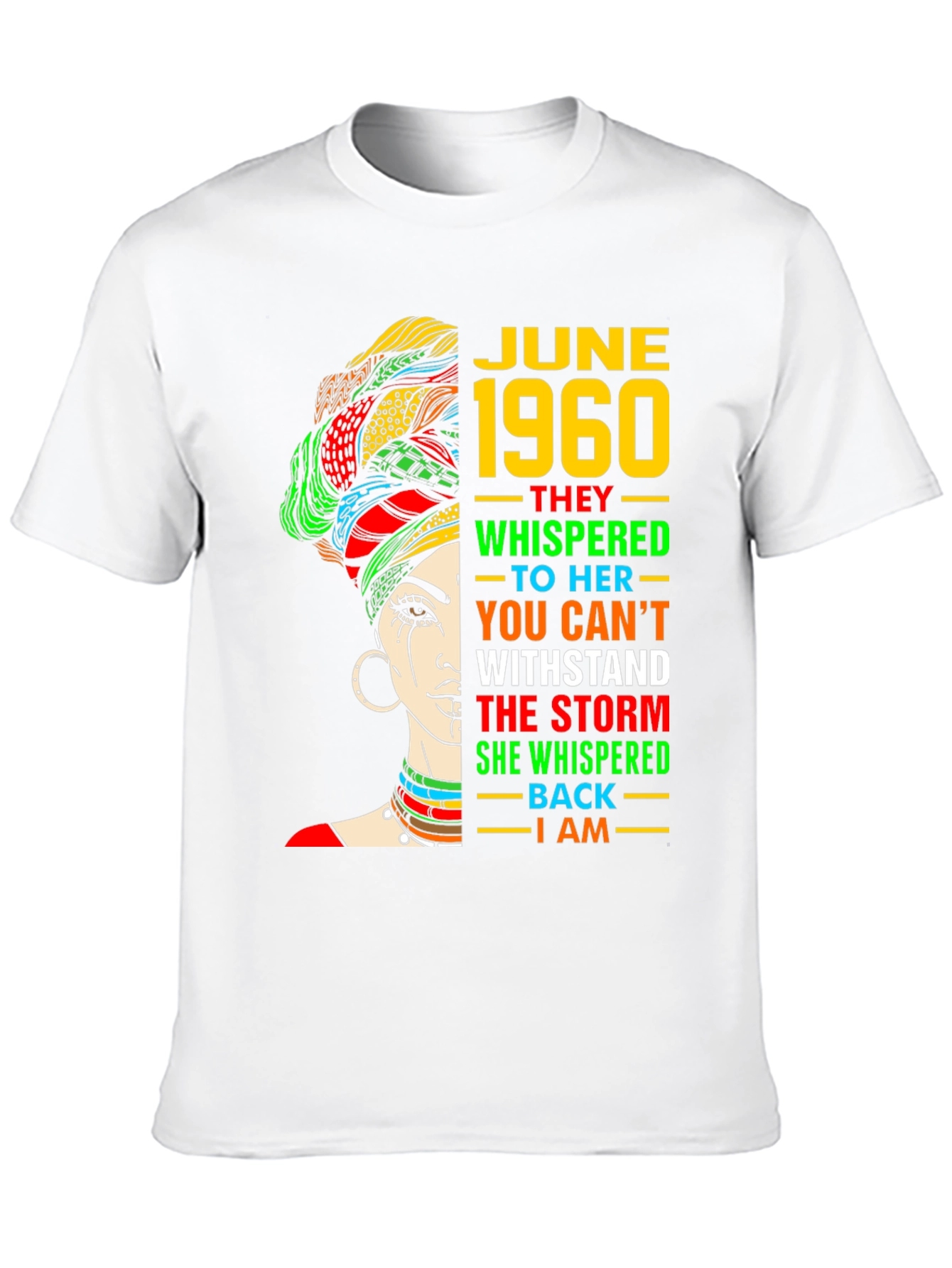 June 1960 Birthday T-Shirt - Black Pride
