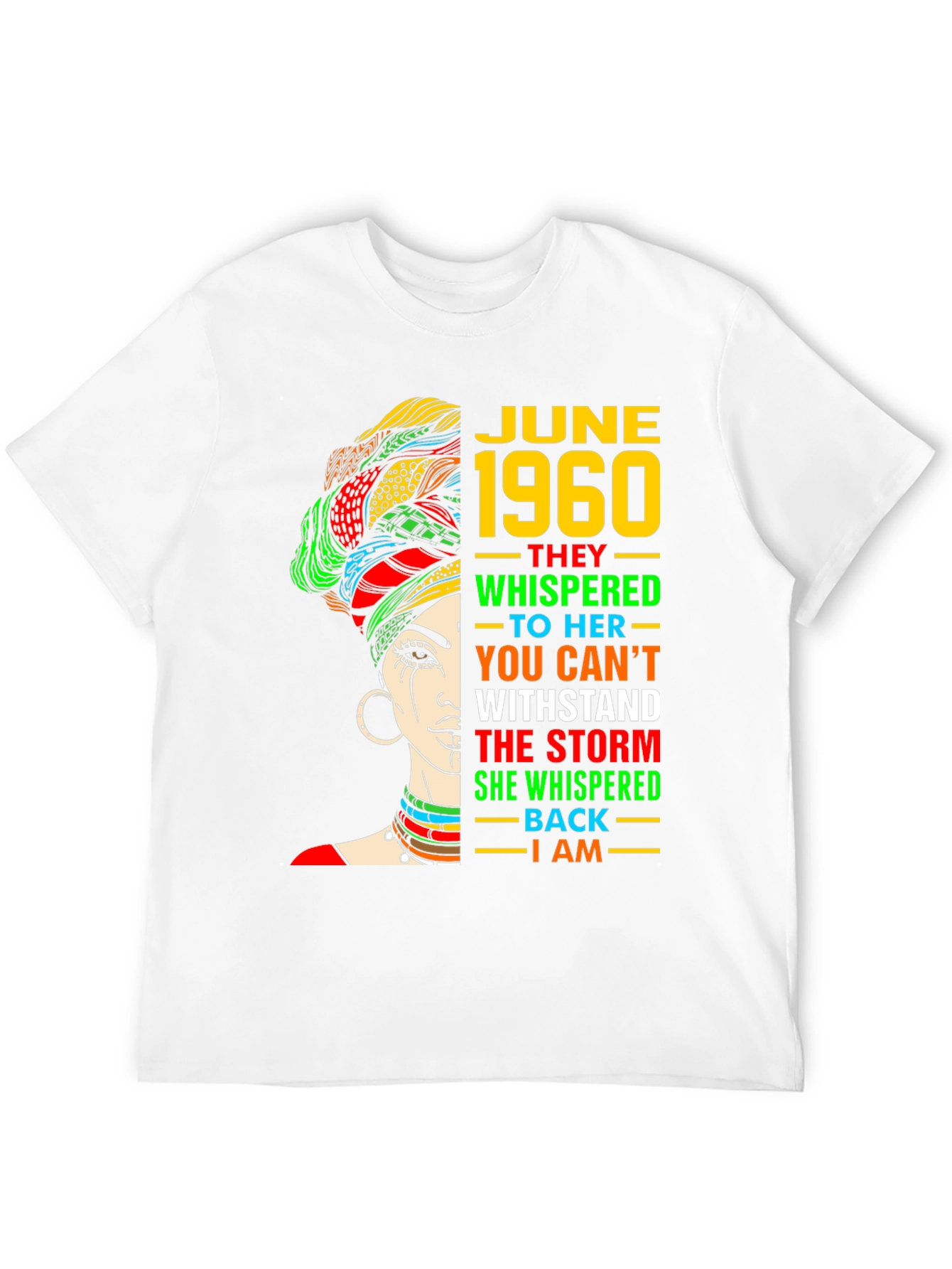June 1960 Birthday T-Shirt - Black Pride