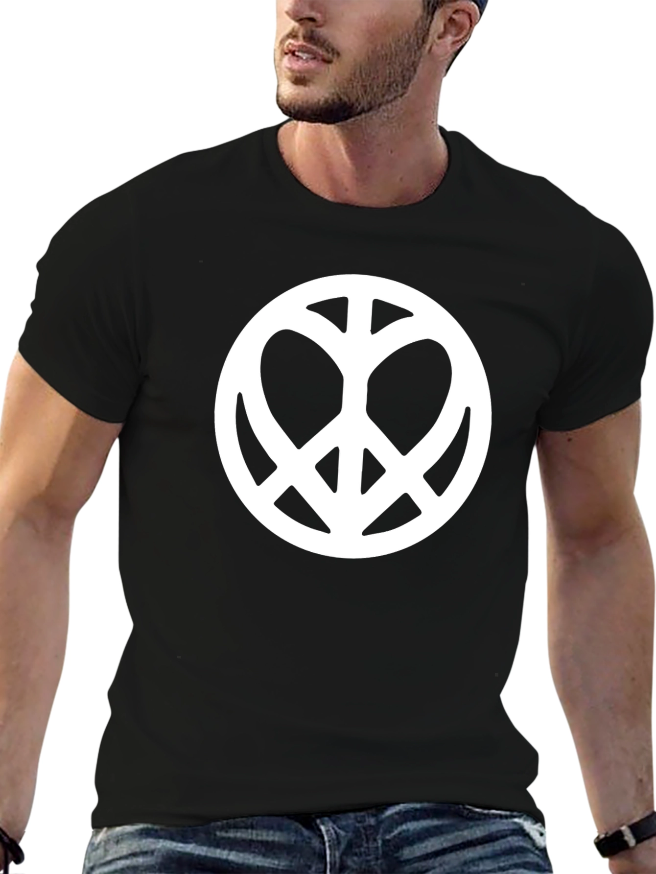 Abstract Peace Symbol T-Shirt - Modern Graphic Tee