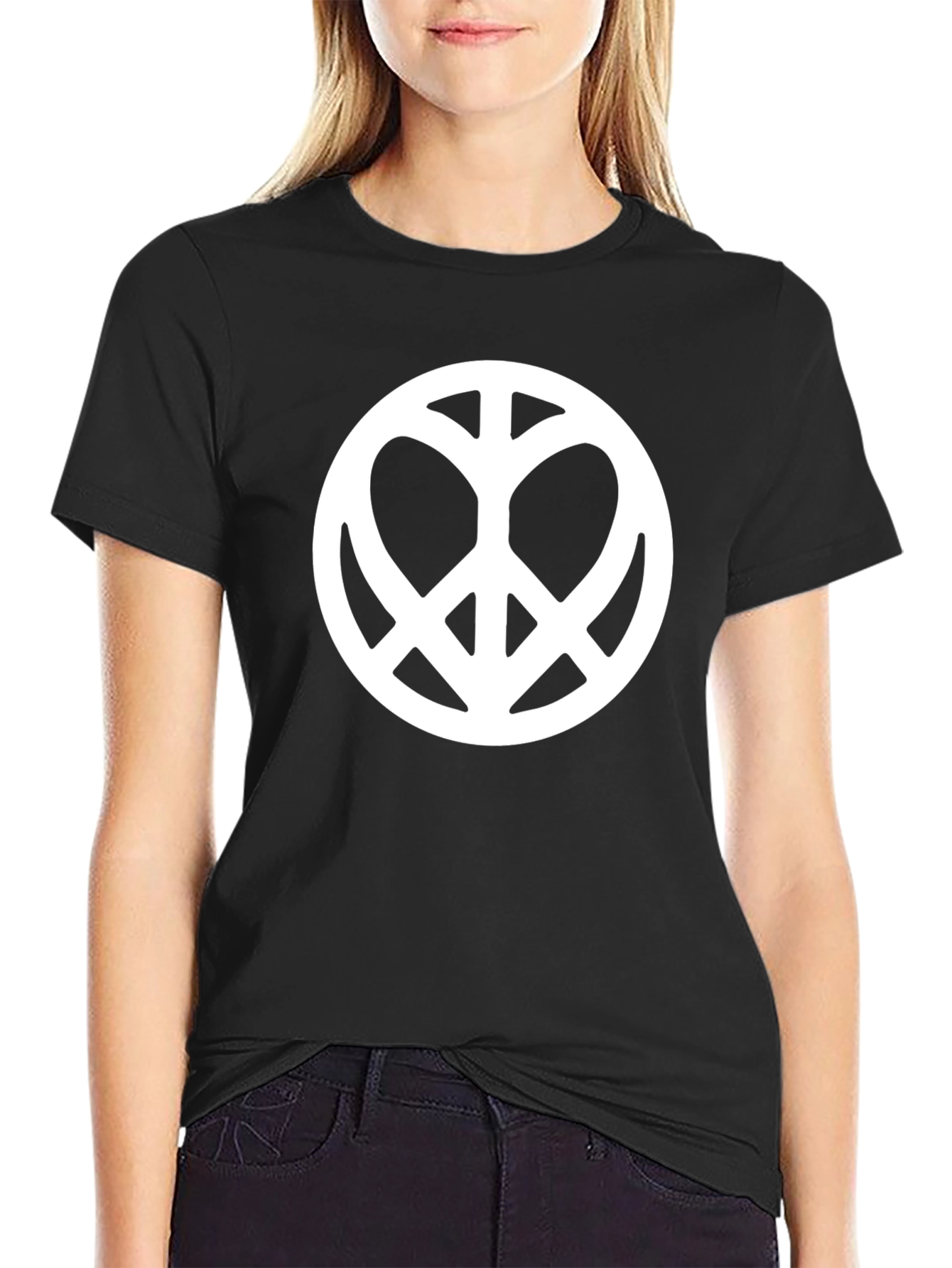 Abstract Peace Symbol T-Shirt - Modern Graphic Tee