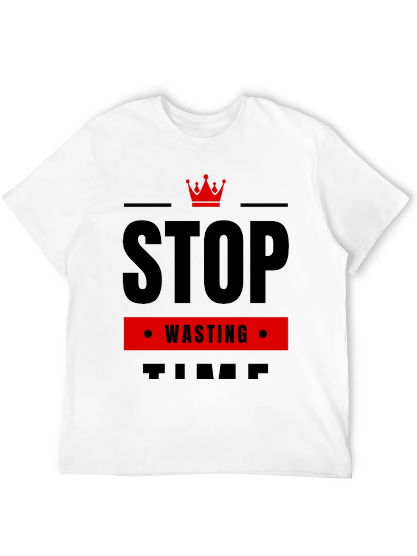 Stop Wasting Time Black Graphic Tee
