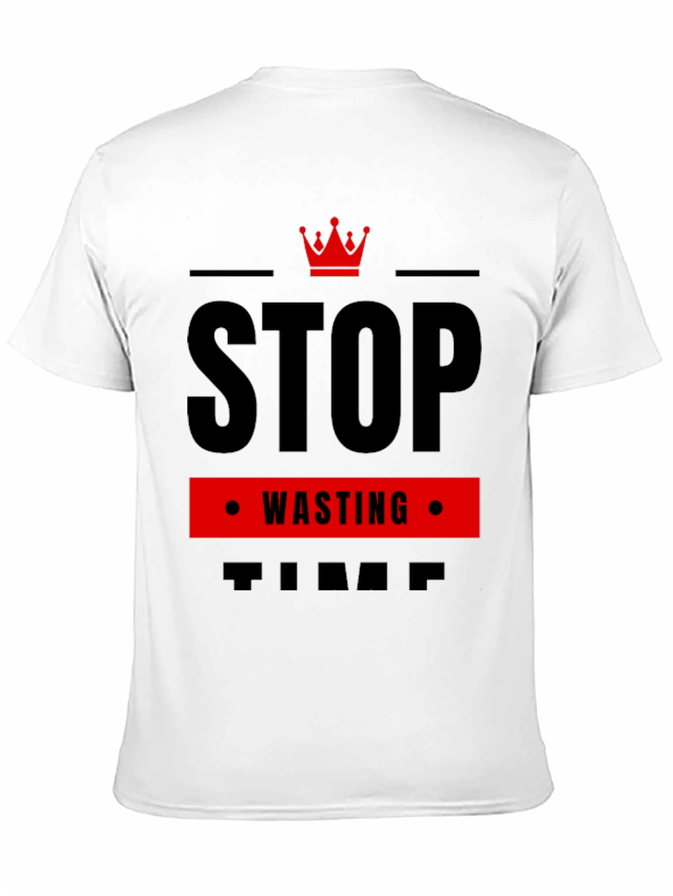 Stop Wasting Time Black Graphic Tee