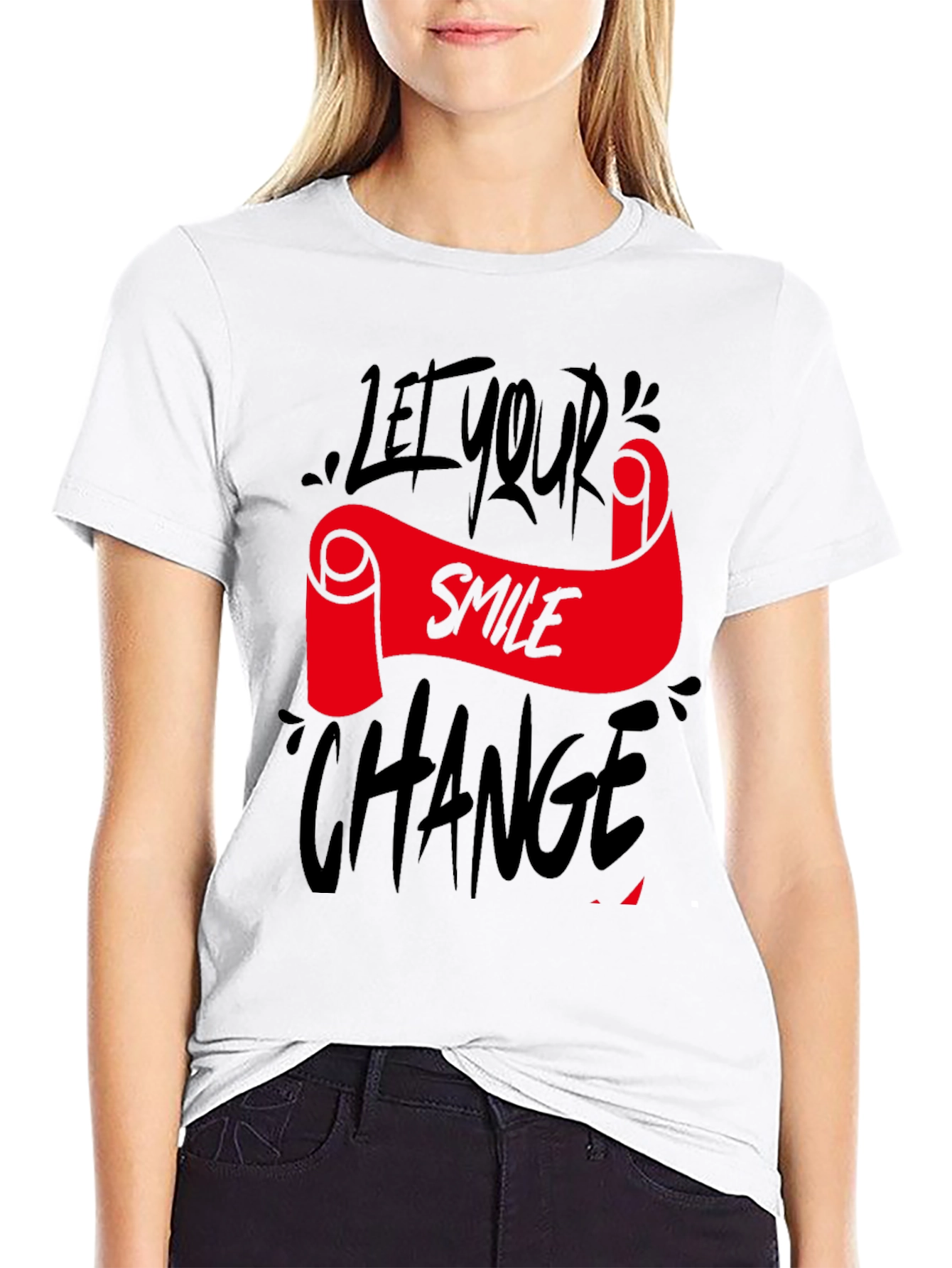 Let Your Smile Change the World Black Tee
