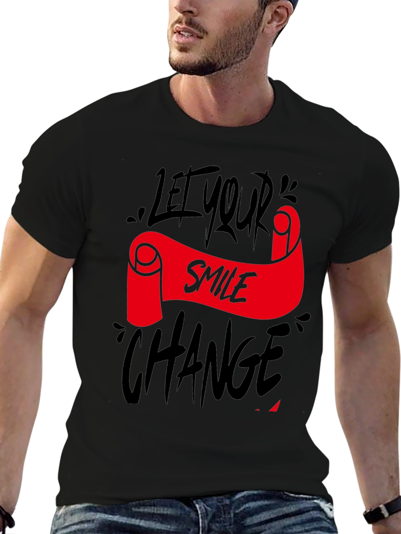 Let Your Smile Change the World Black Tee