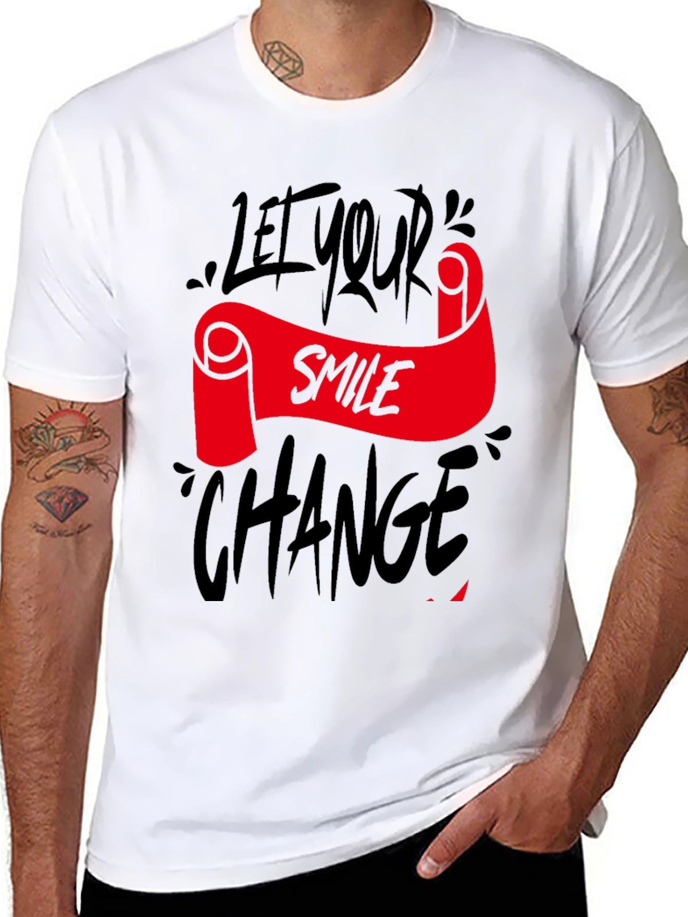 Let Your Smile Change the World Black Tee