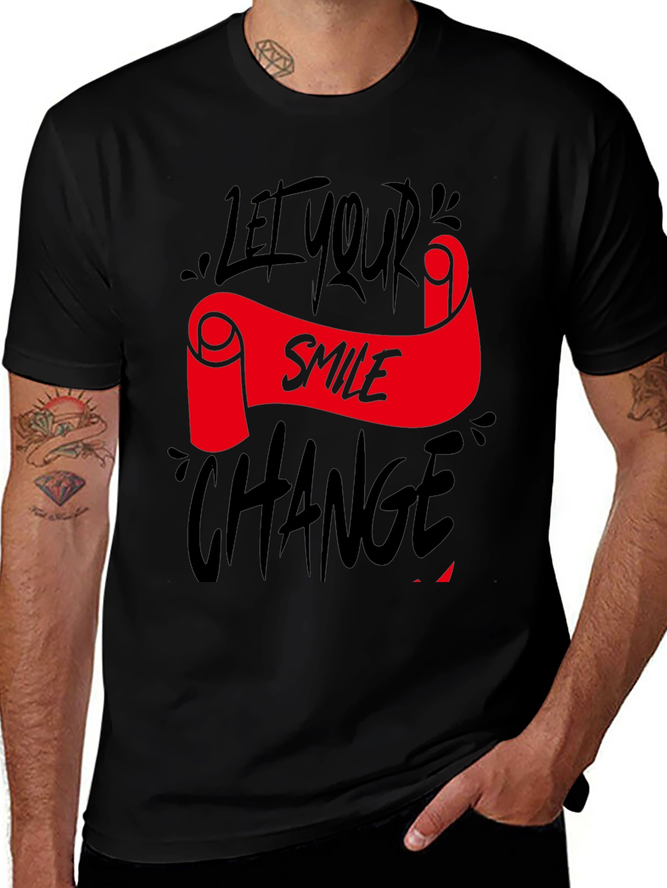 Let Your Smile Change the World Black Tee