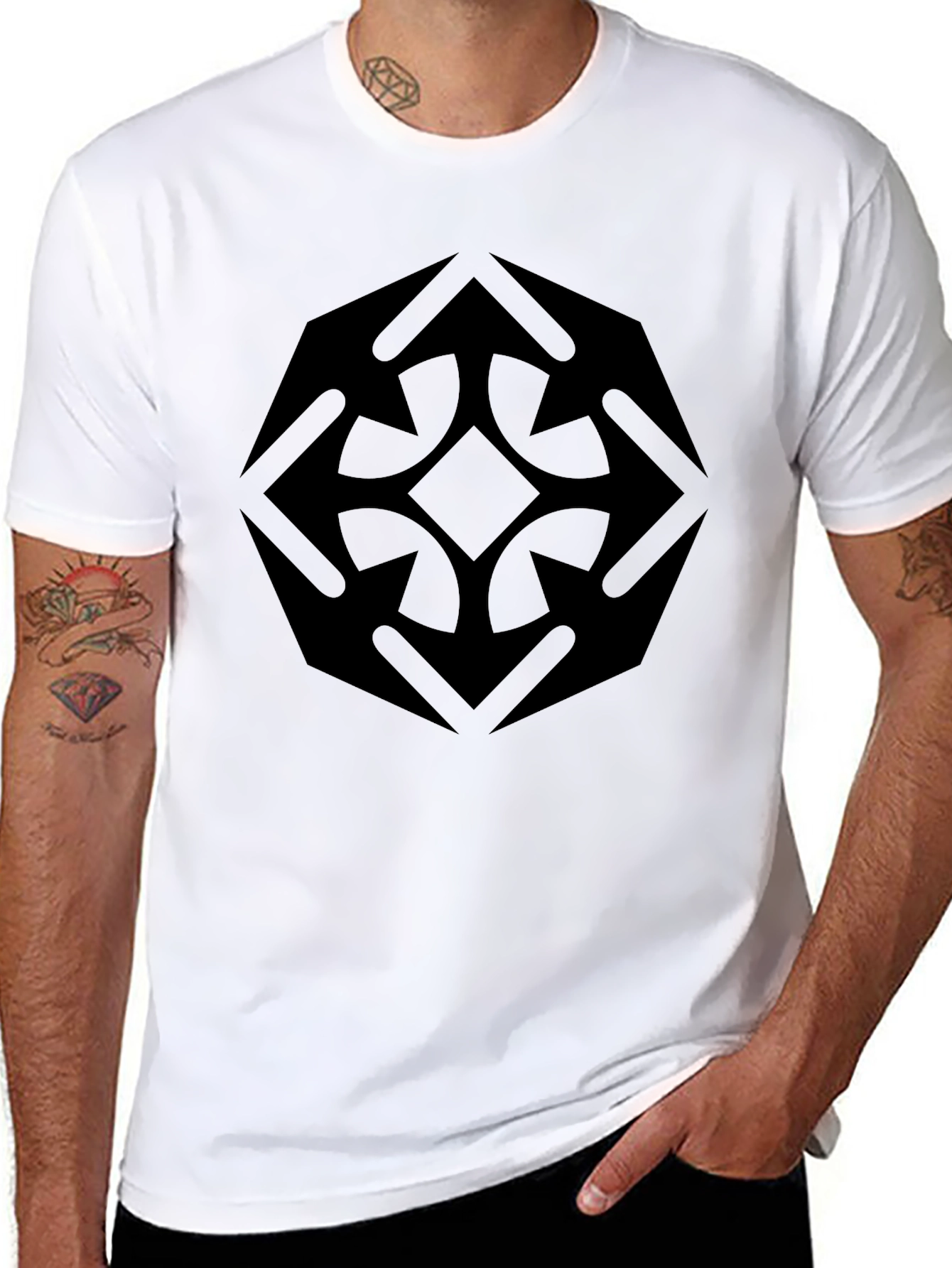 Arrow Graphic Black Tee - Edgy Streetwear Style