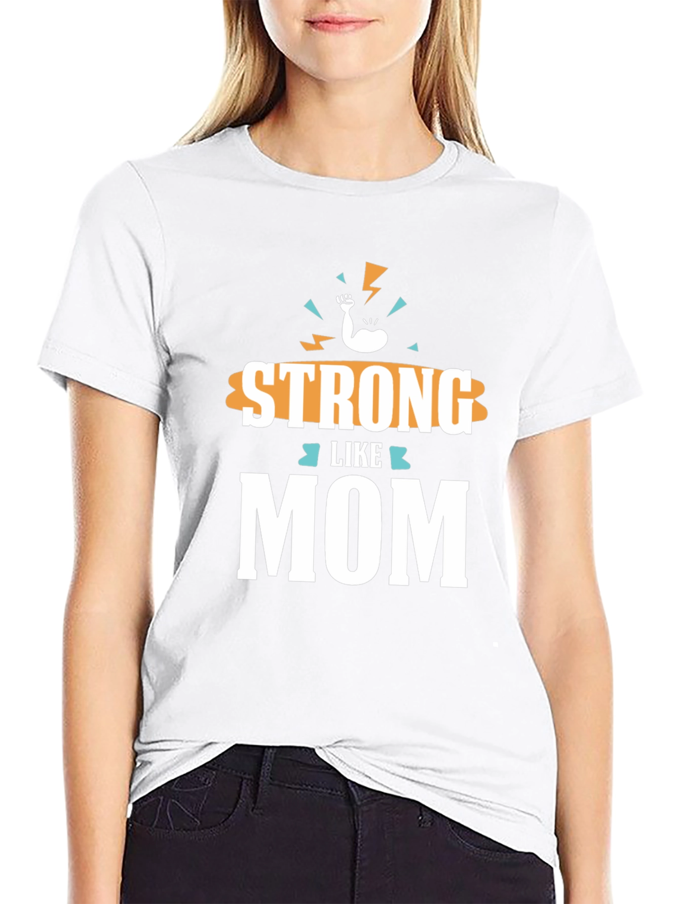 Strong Like Mom T-Shirt Black Graphic Tee