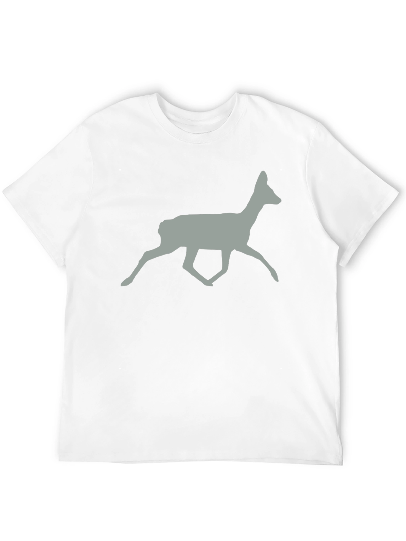 Deer Silhouette Graphic Tee - Black