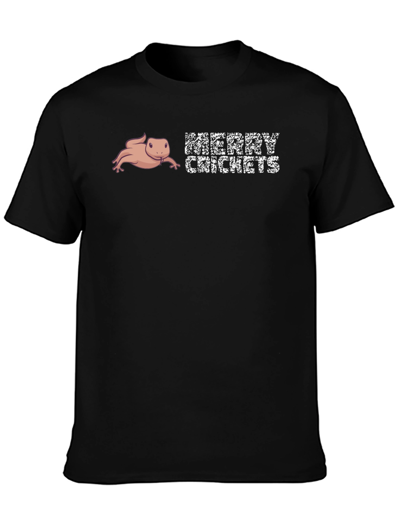 Merry Crickets T-Shirt Axolotl Funny Humor Novelty