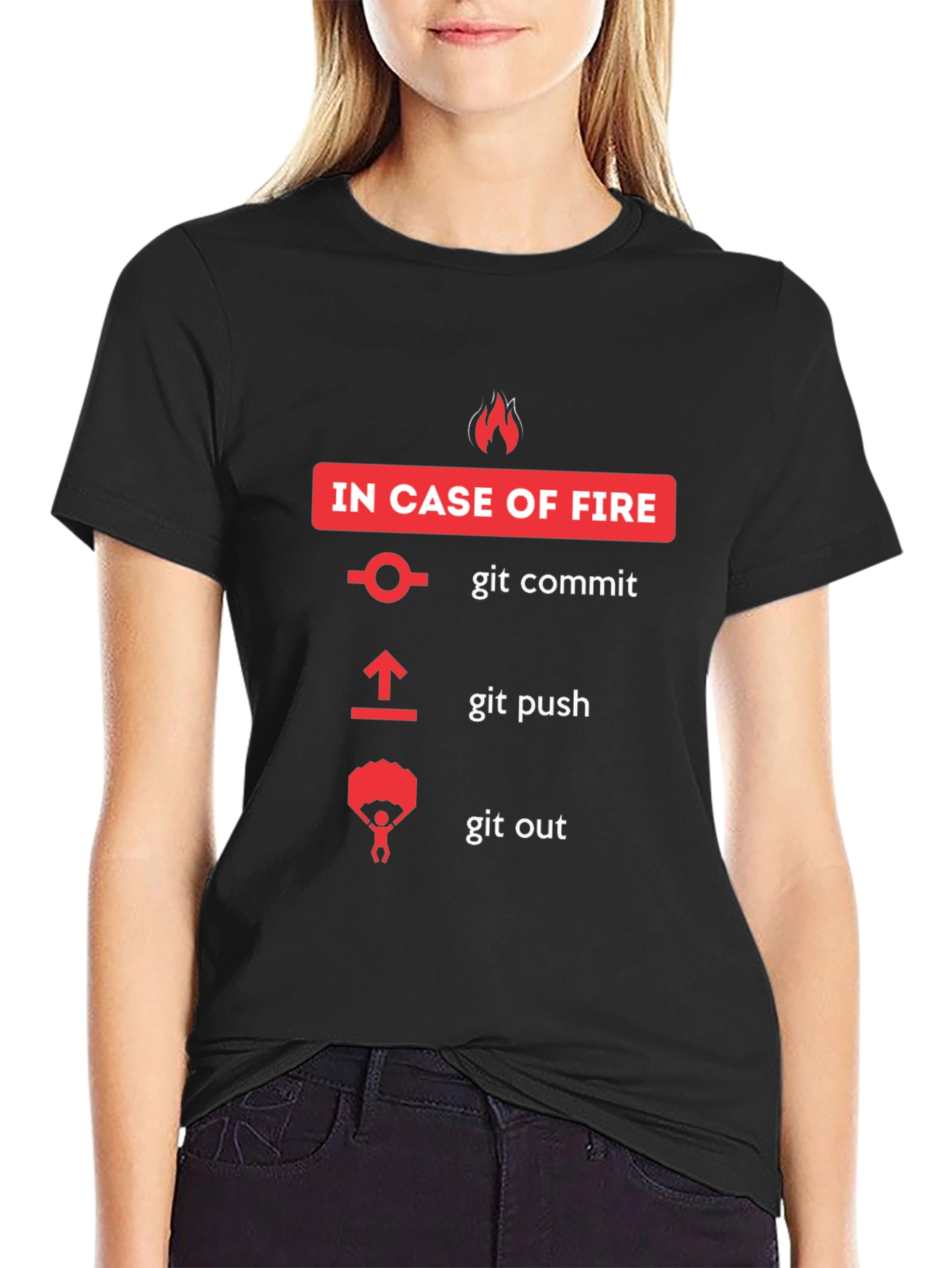 Git Fire T-Shirt - Programmer Humor