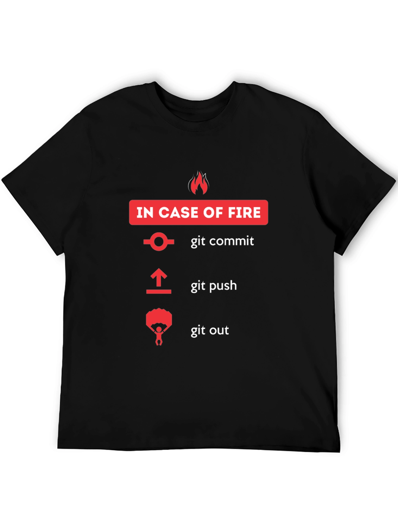 Git Fire T-Shirt - Programmer Humor
