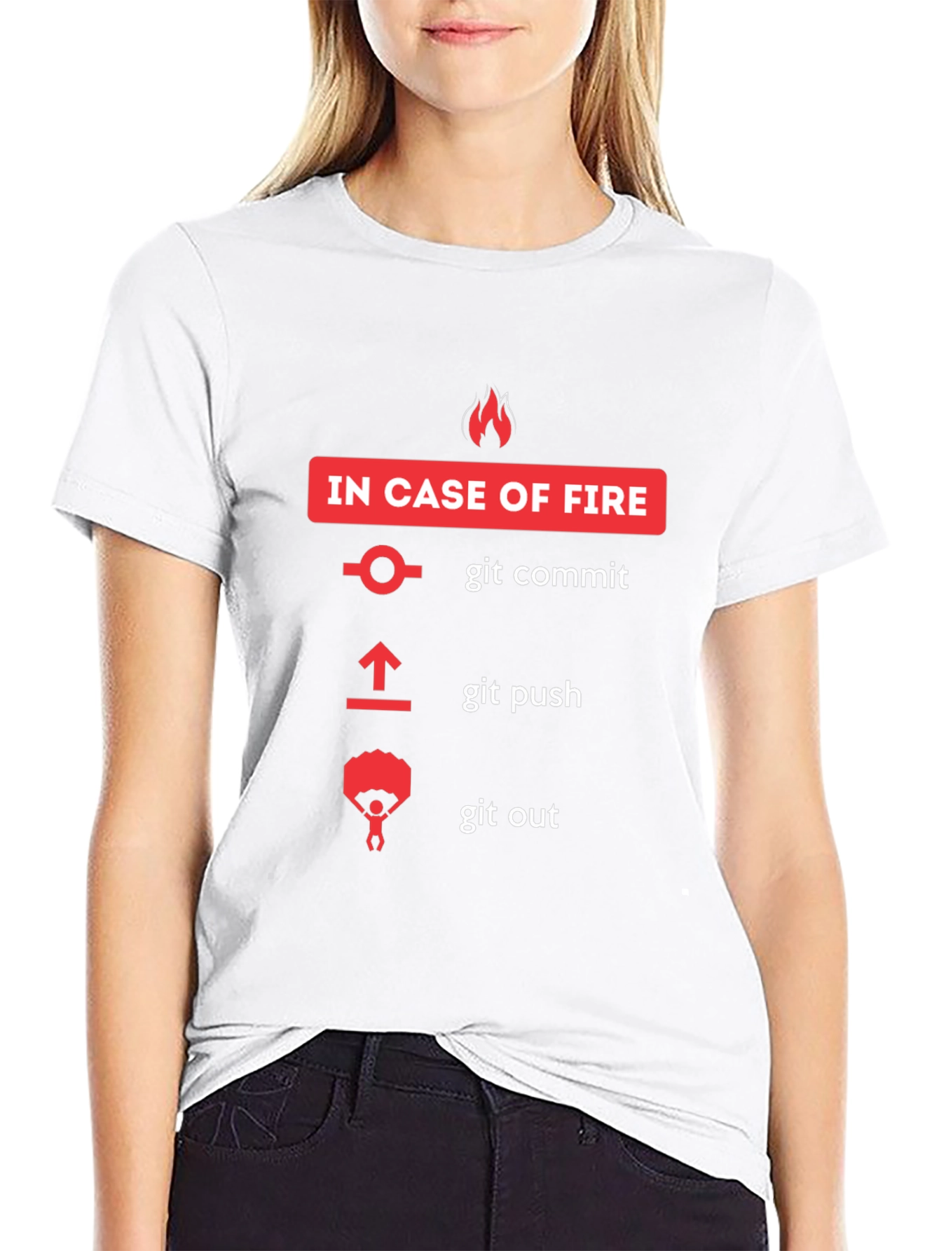 Git Fire T-Shirt - Programmer Humor