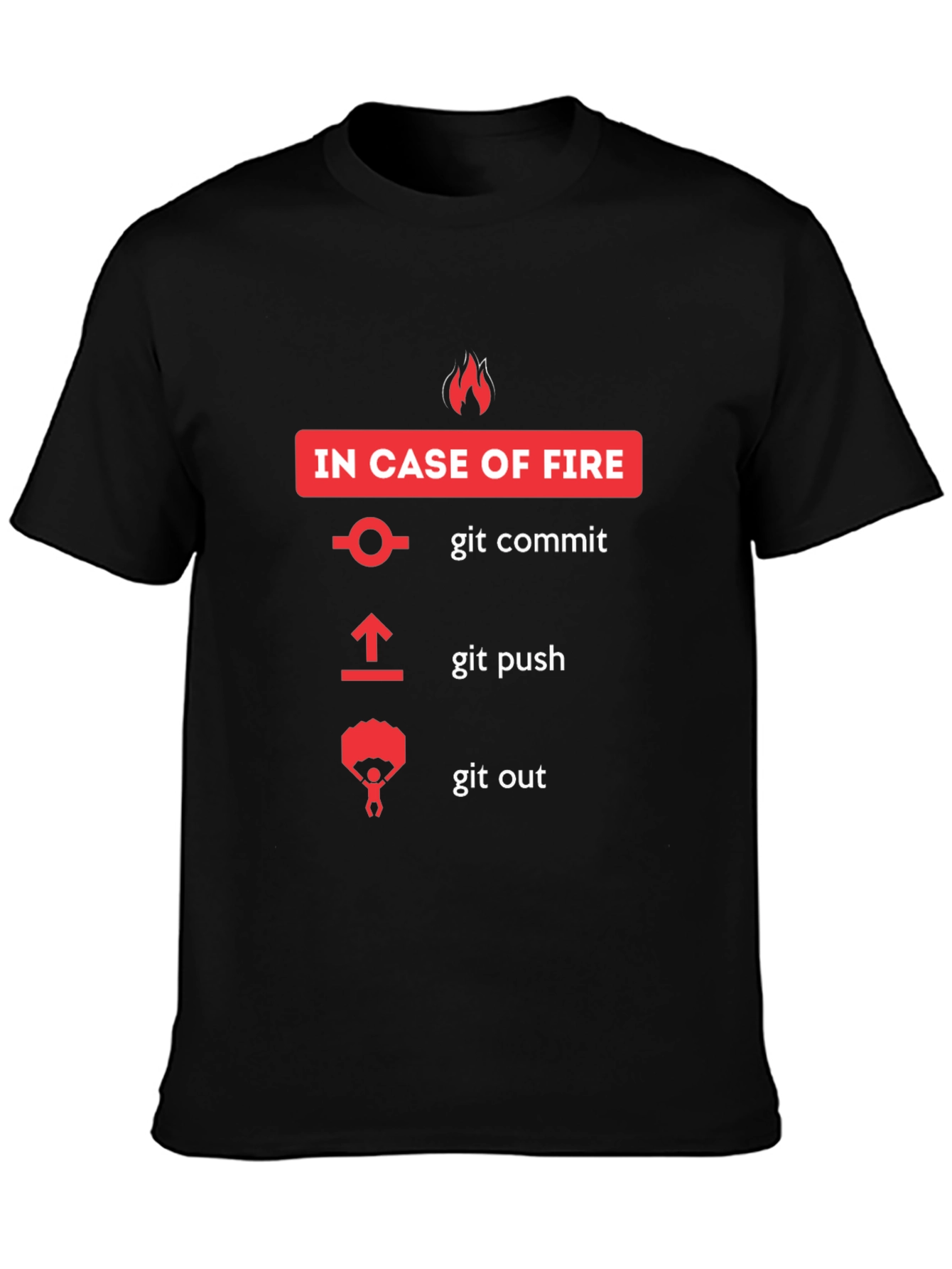 Git Fire T-Shirt - Programmer Humor
