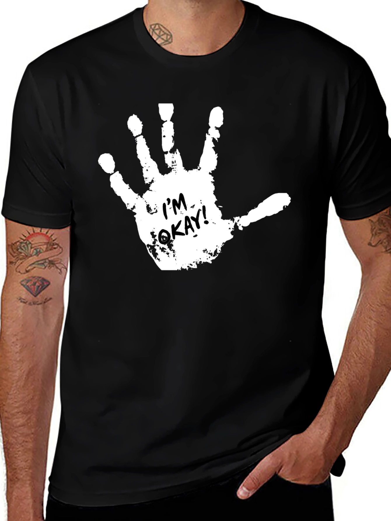 Im Okay Handprint T-Shirt - Adult Humor Tee