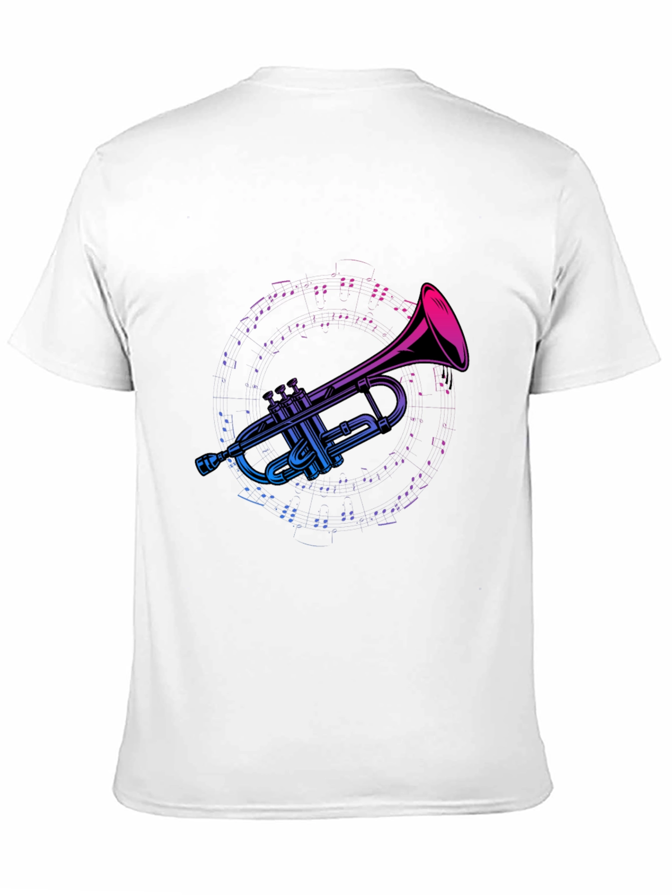 Trumpet Music Graphic Tee - Black Cotton T-Shirt