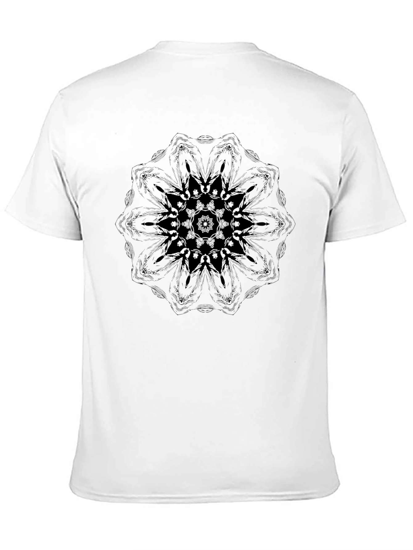 Mens Black Mandala Graphic T-Shirt
