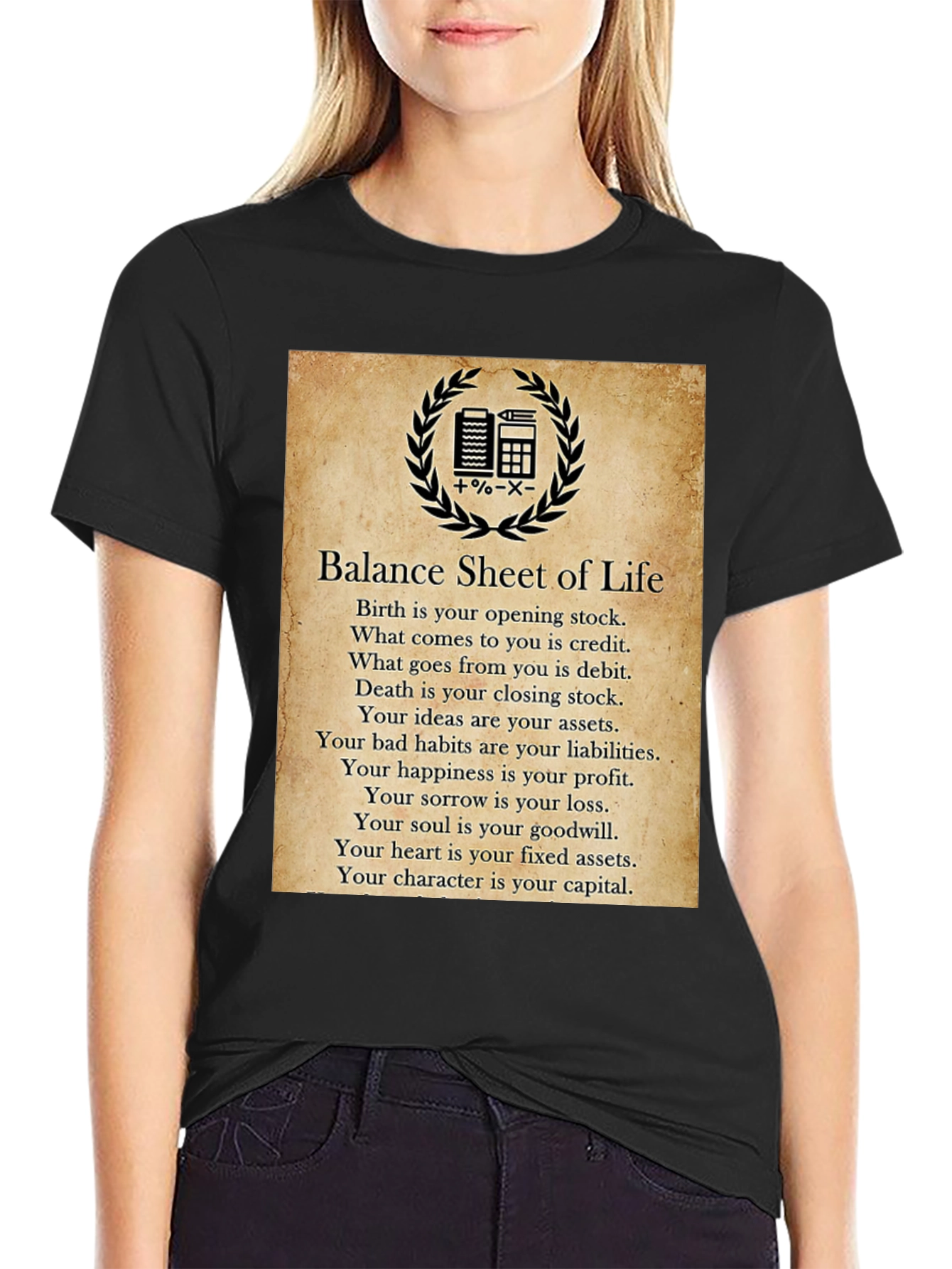 Balance Sheet of Life T-Shirt