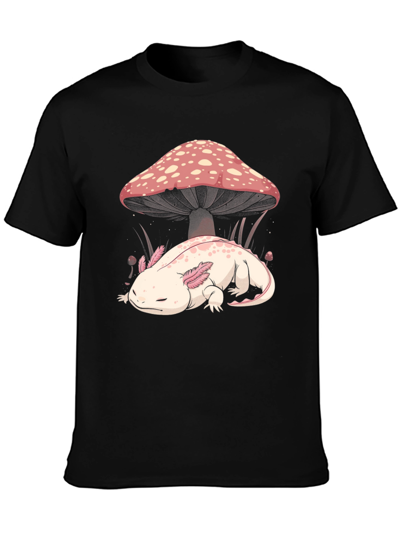 Axolotl Mushroom Graphic Tee