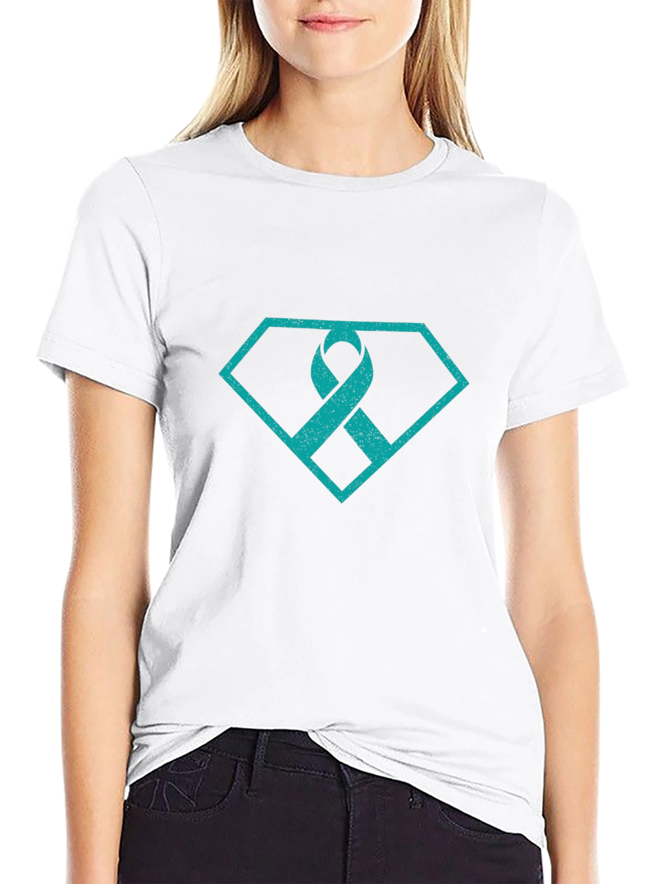 Teal Ribbon Diamond T-Shirt