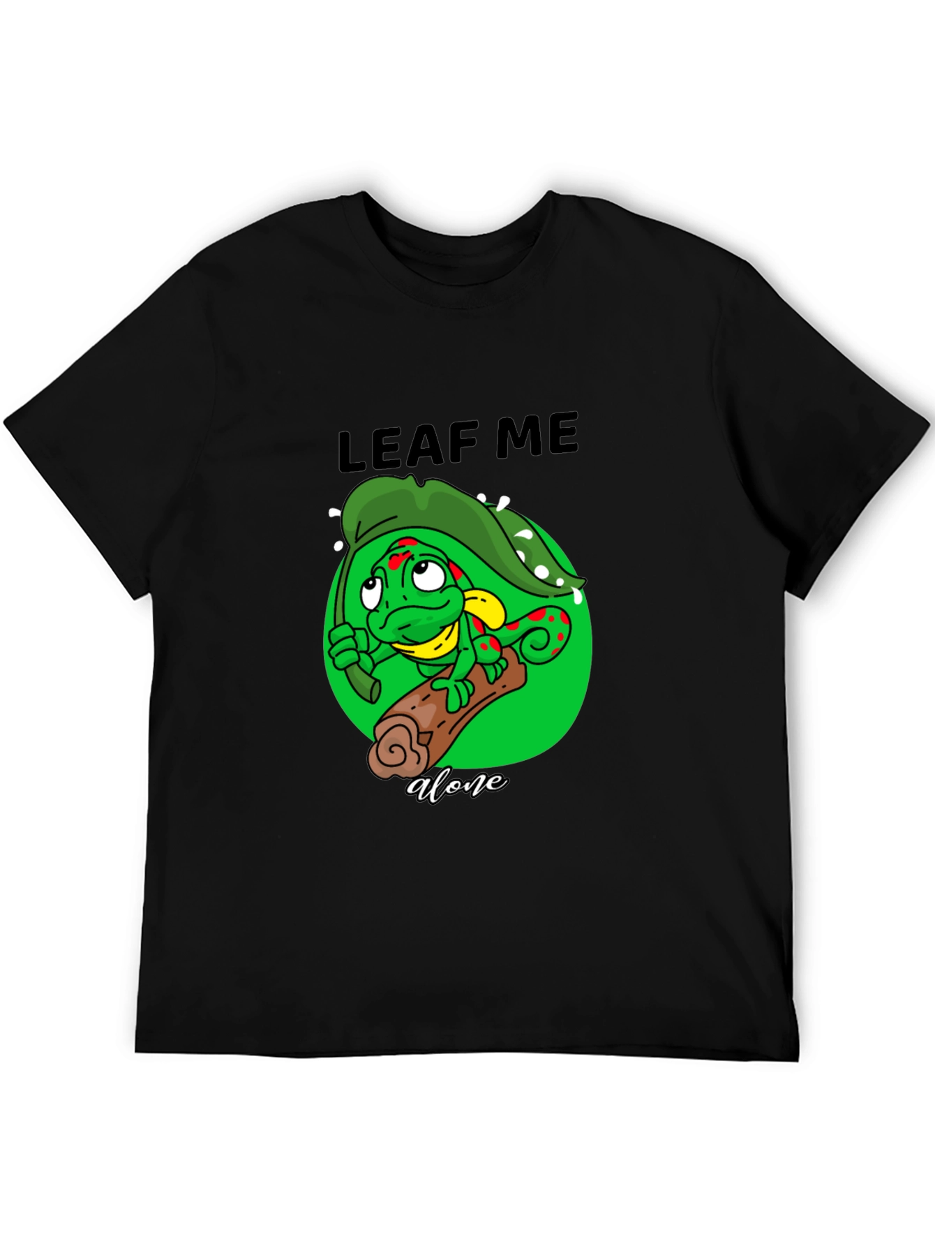Leaf Me Alone Chameleon T-Shirt